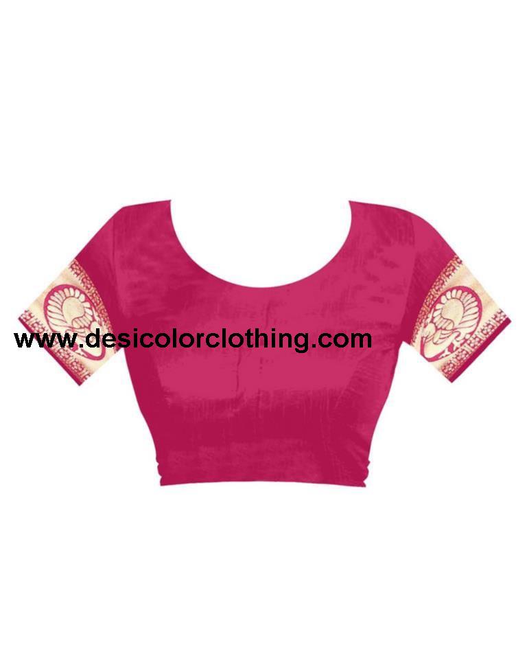 Rani Pink Banarasi Silk Saree