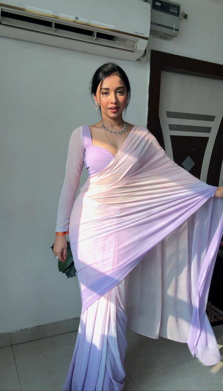 Ready To Wear 1-Minute Georgette Saree – Digital Print