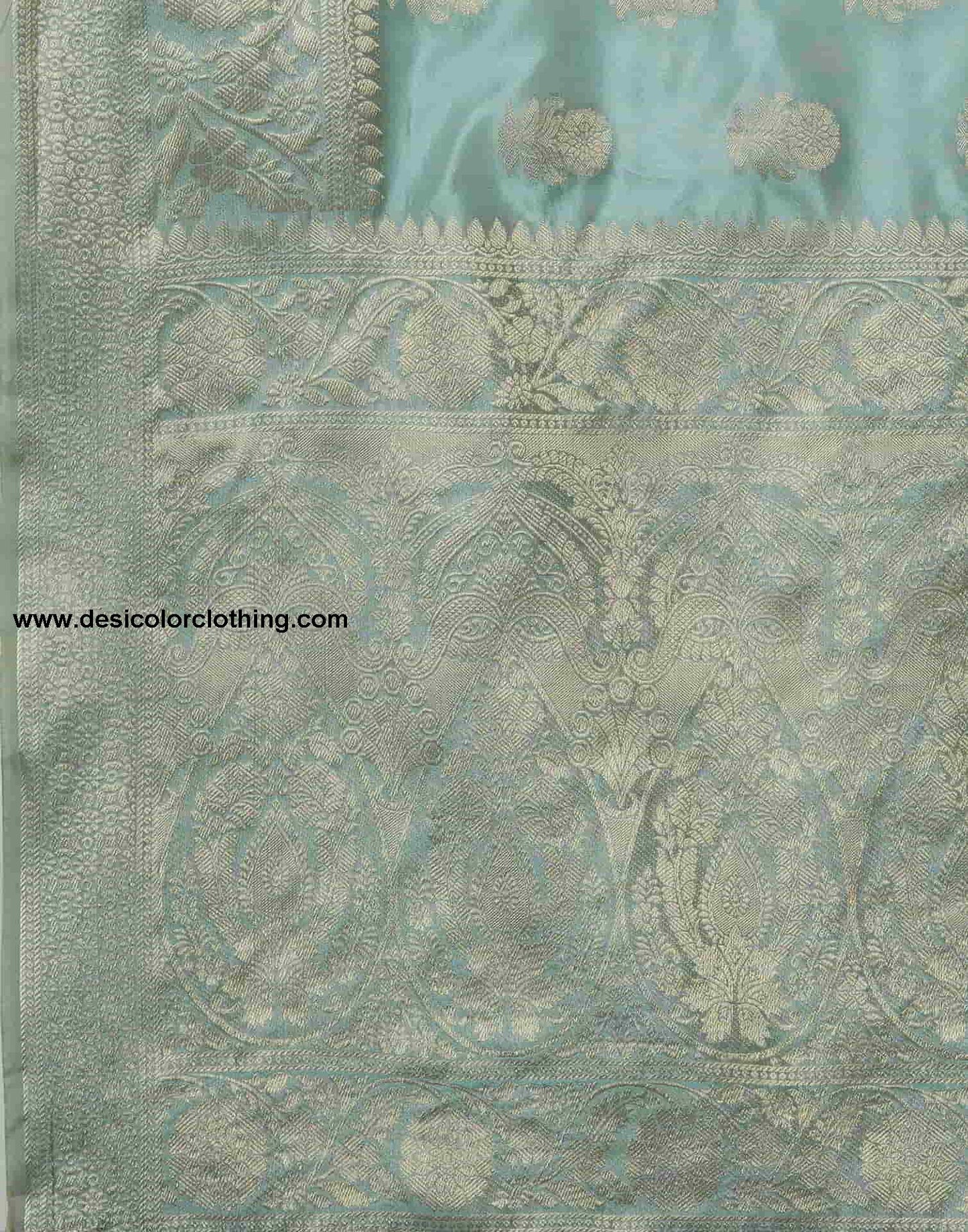 Blue Banarasi Silk Woven Saree