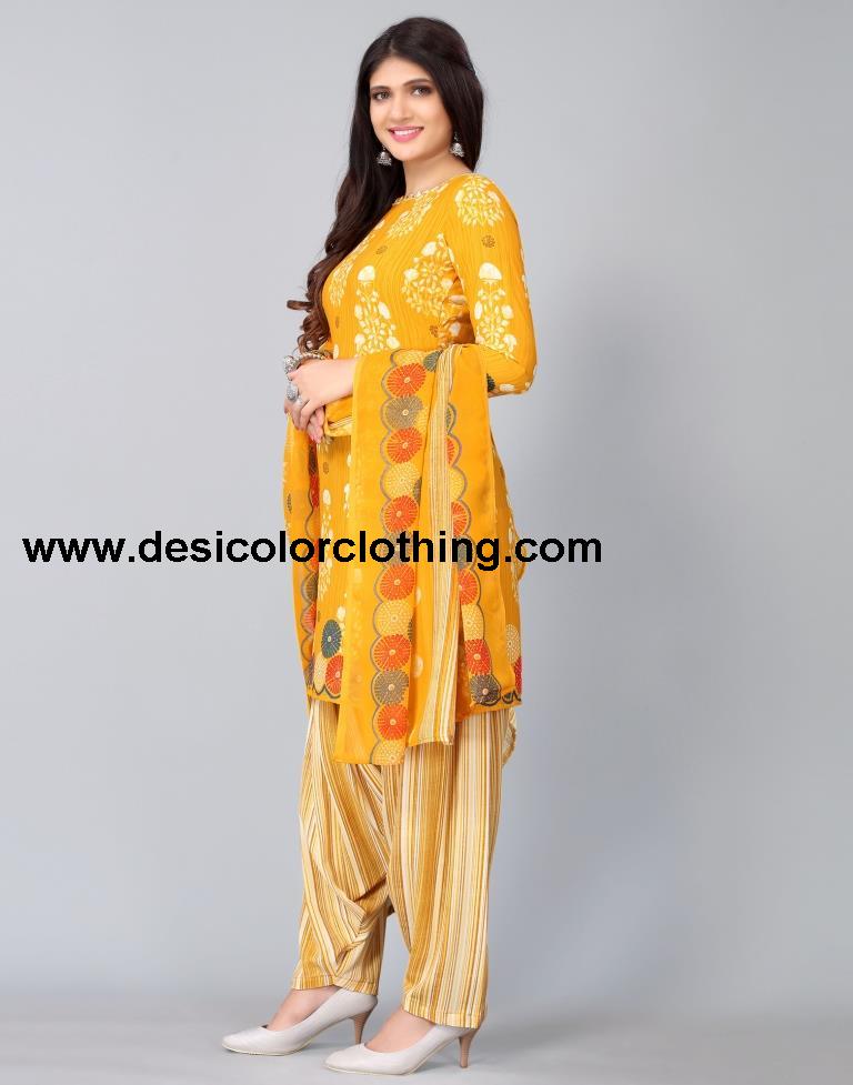 Printed Unstitched Salwar Suit Material