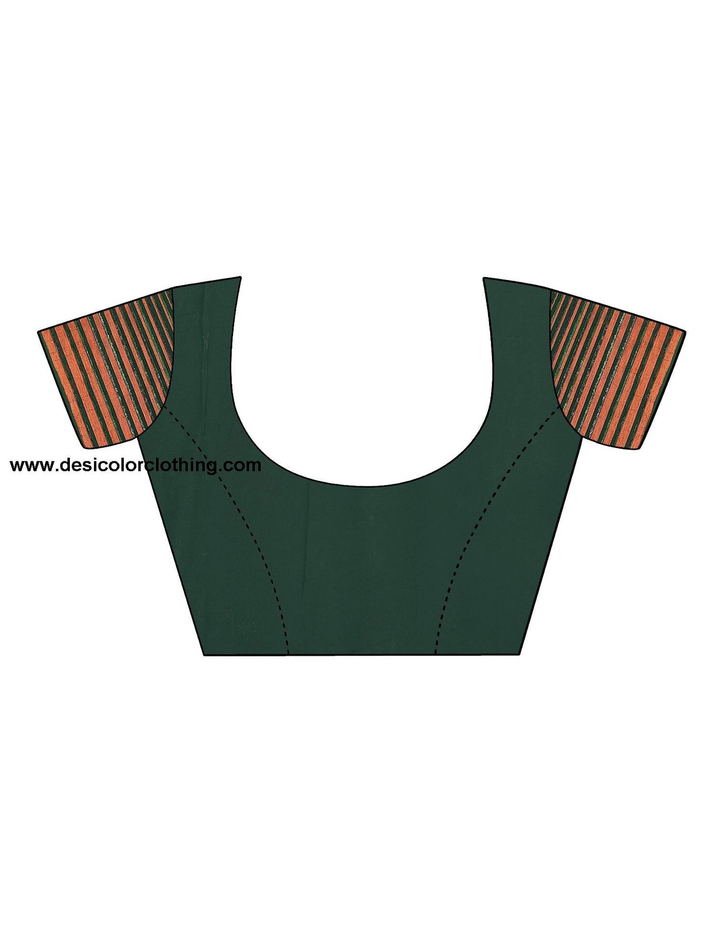 Dark Green Chiffon Plain Saree