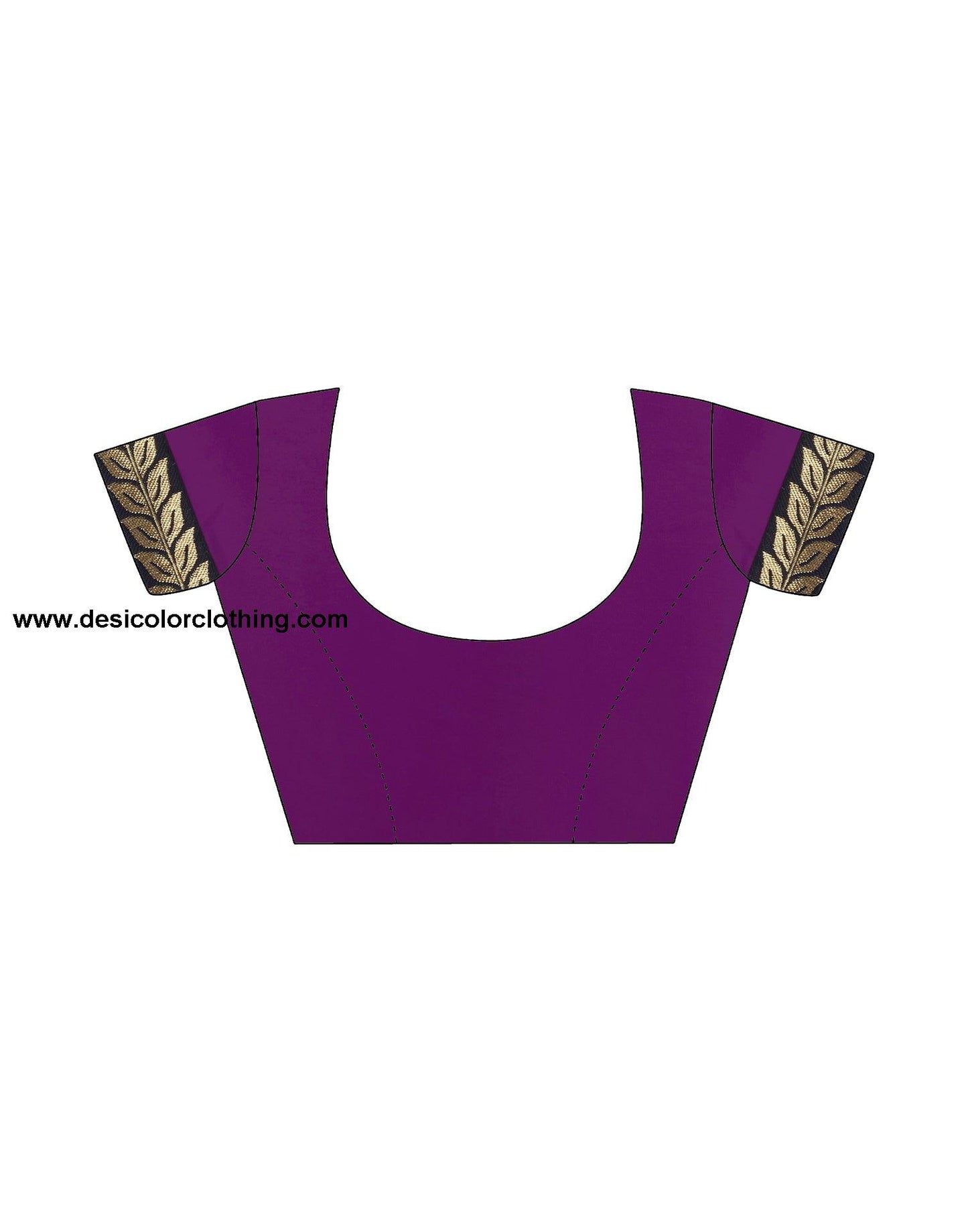 Purple Plain Georgette Saree