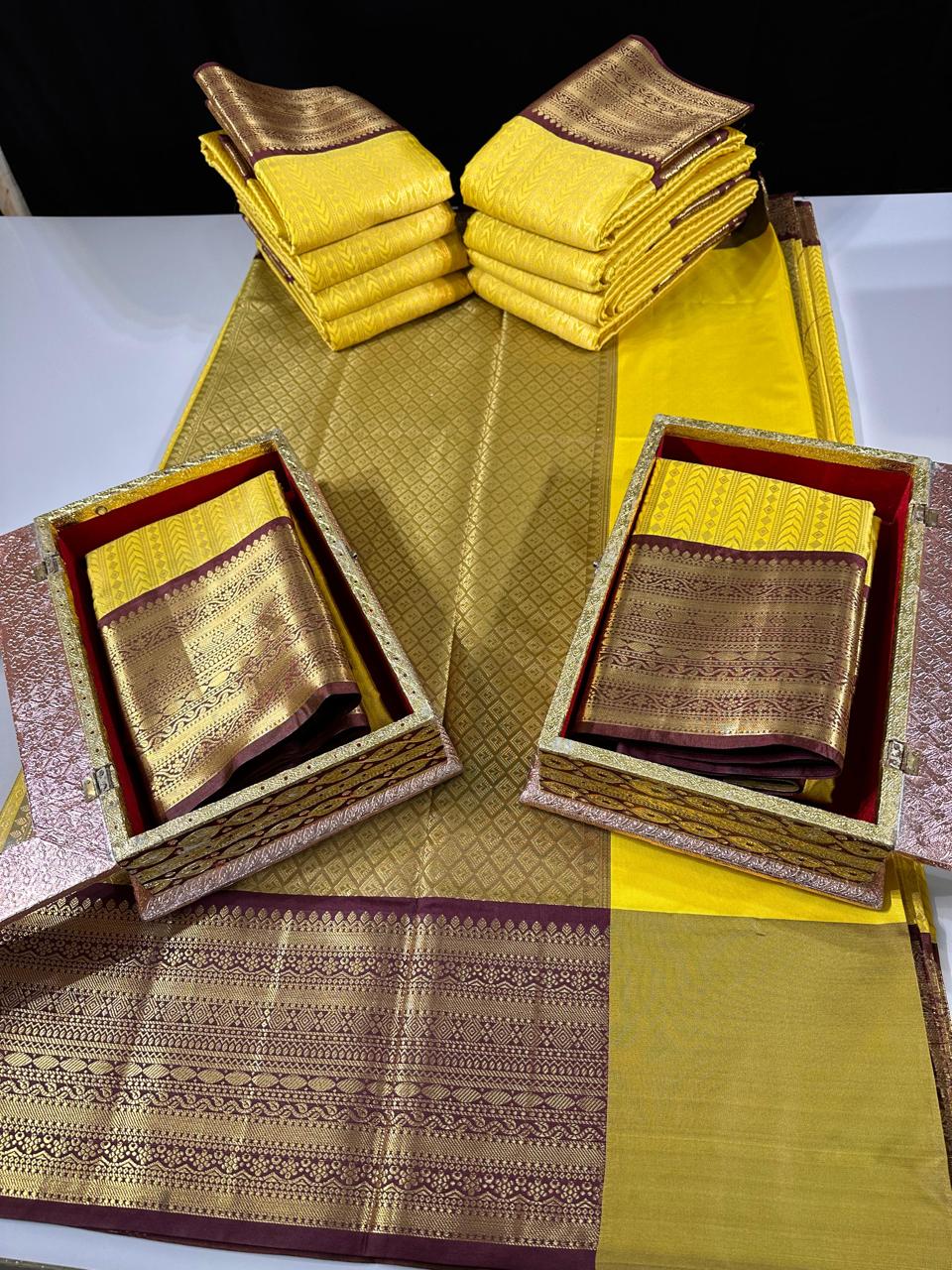 Product Image - Designer Saree in Georgette Fabric | Soft Banarasi Pattu Brocade