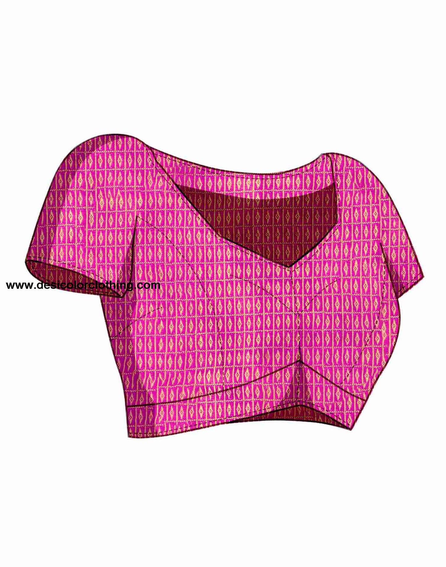 Pink Silk Plain Saree