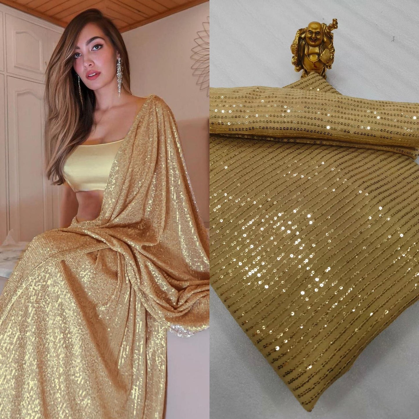 Bollywood sequin saree