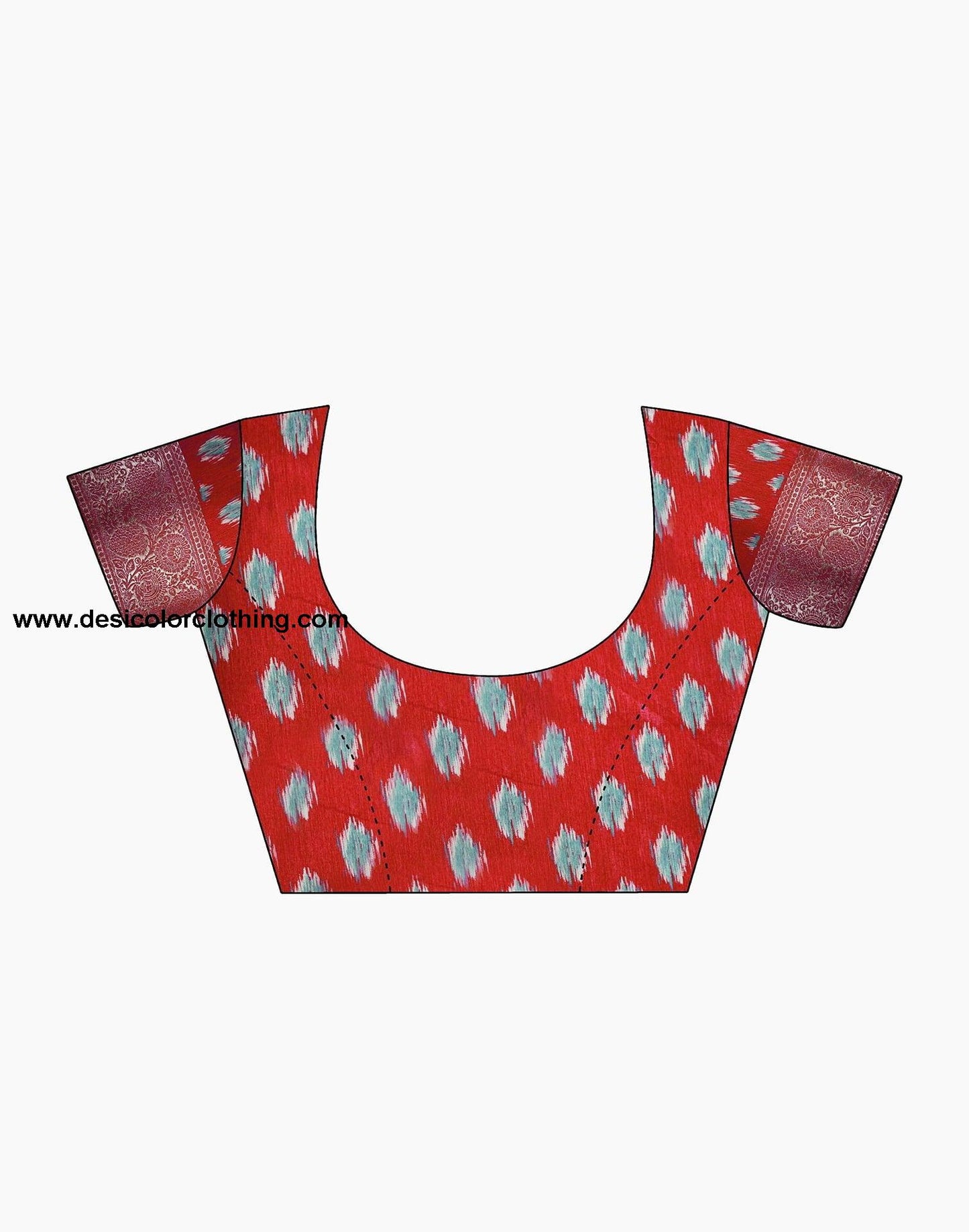 Red Silk Printed Saree