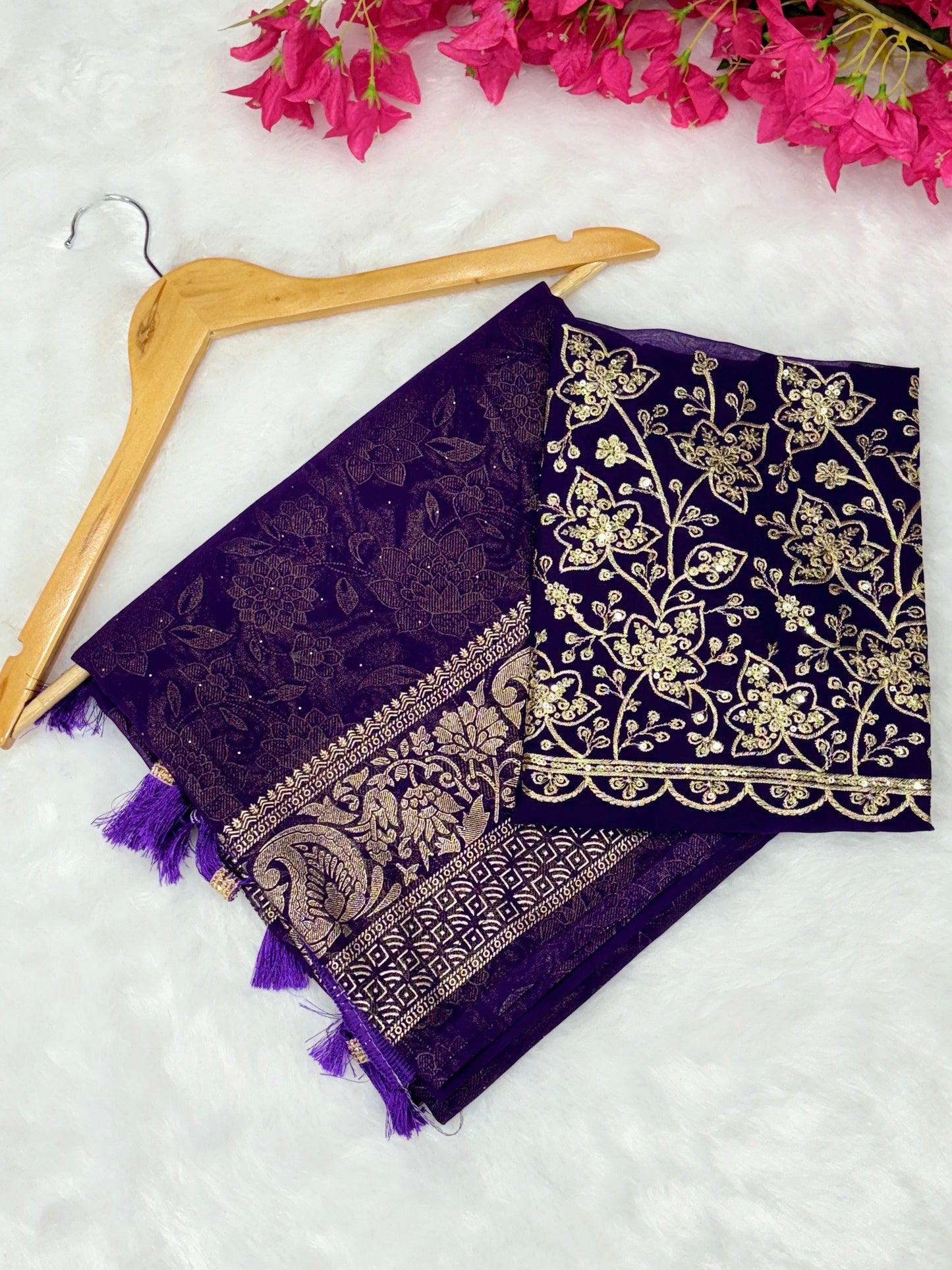 Product Image - Designer Silk Apurva Georgette Saree - Festive & Wedding Wear