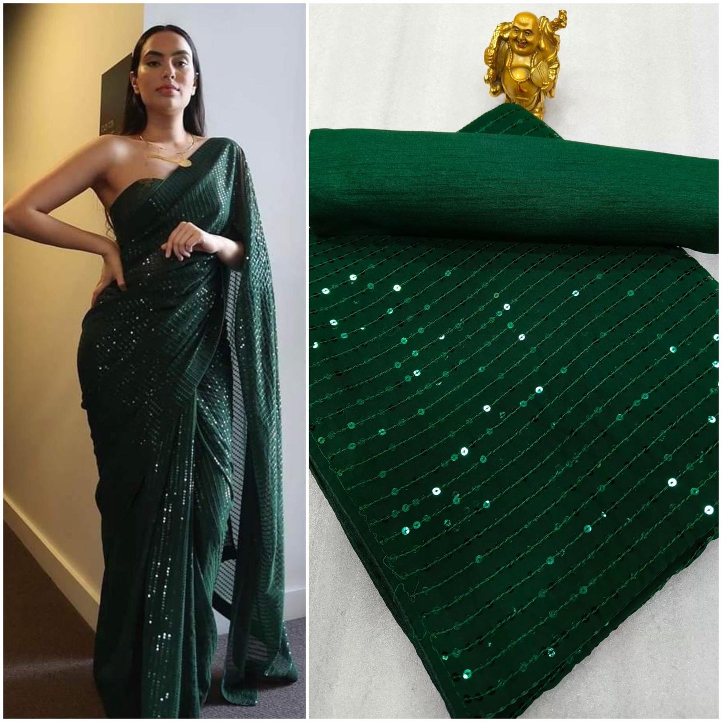 Bollywood sequin saree