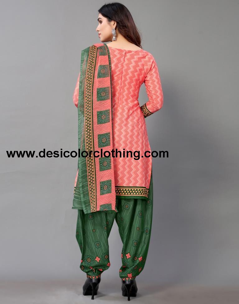 Printed Polyester Unstitched Salwar Suit Material