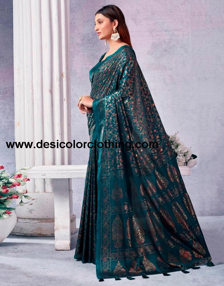 Rama Silk Printed Saree