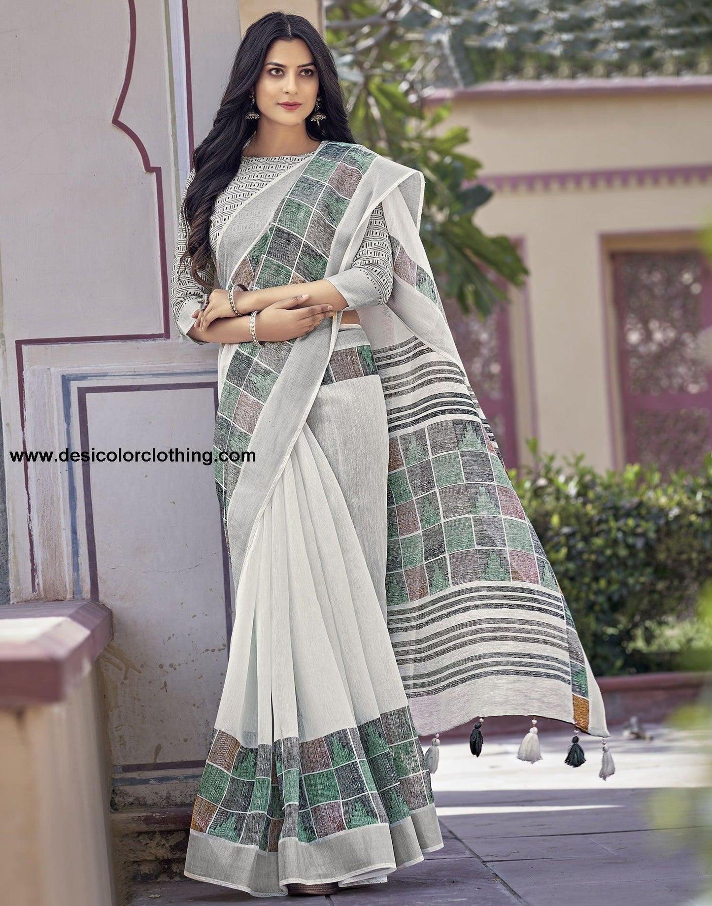 White Cotton Saree