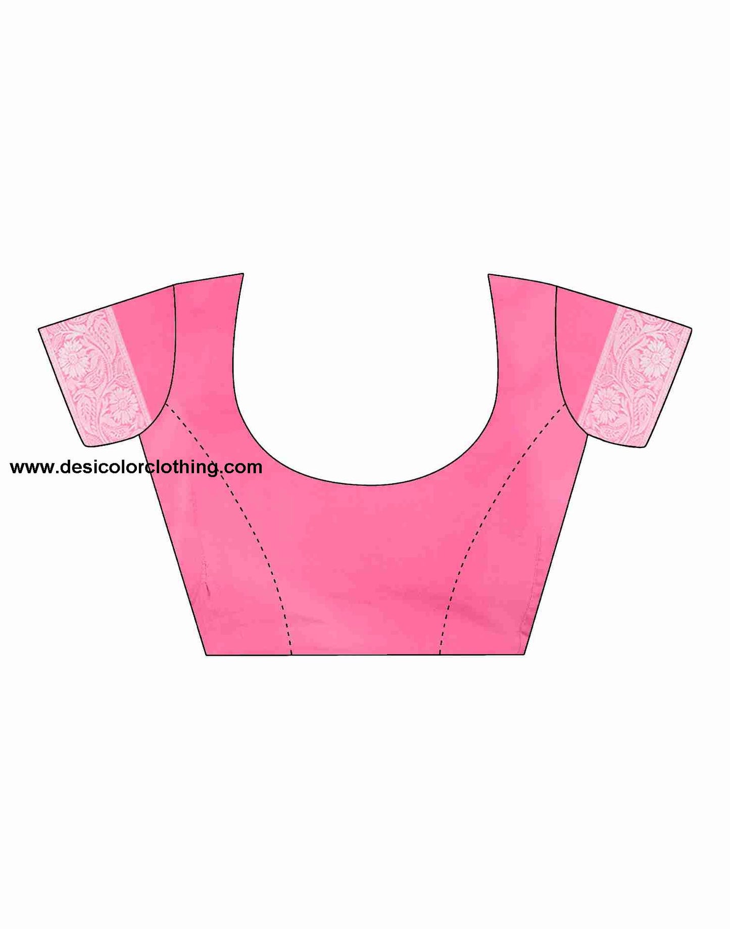 Pink Cotton Plain Saree