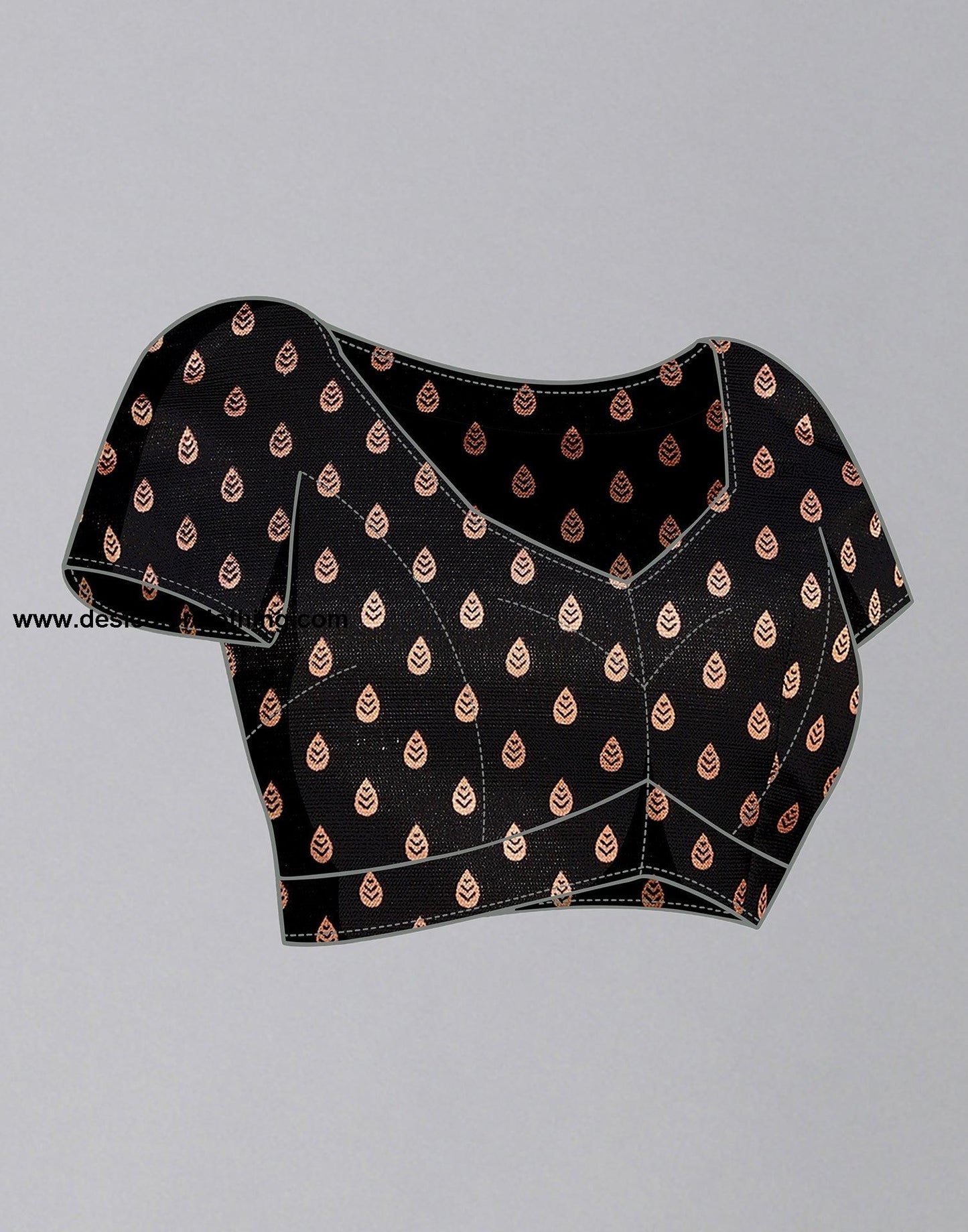 Black Silk Printed Saree
