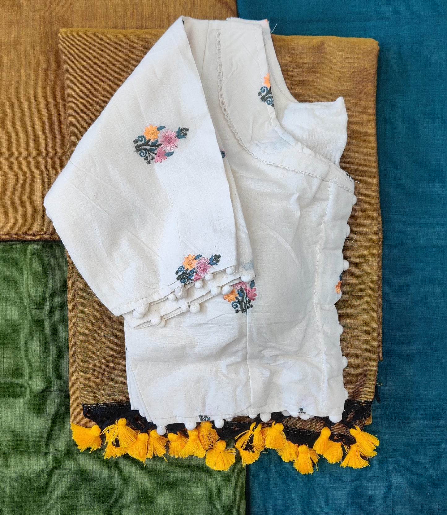 Product Image - Pure Khadi Designer Saree Combo – Effortless Elegance for Festive Wear