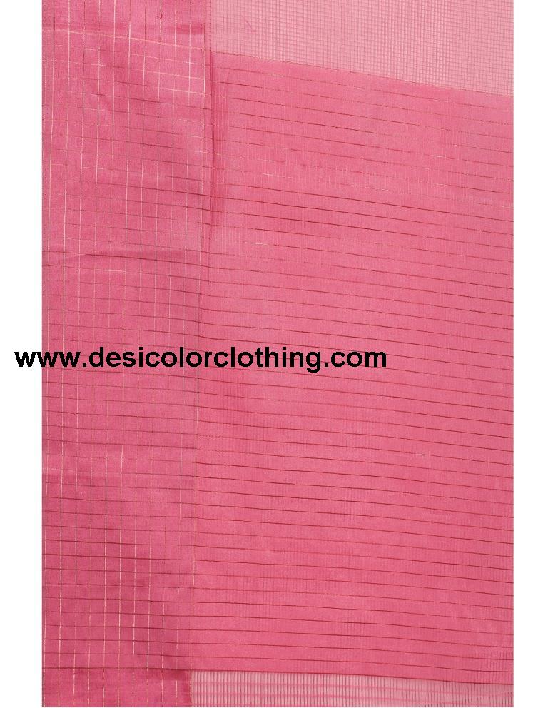 Watermelon Pink Coloured Poly Silk Self Design Partywear saree | SLV1529S106