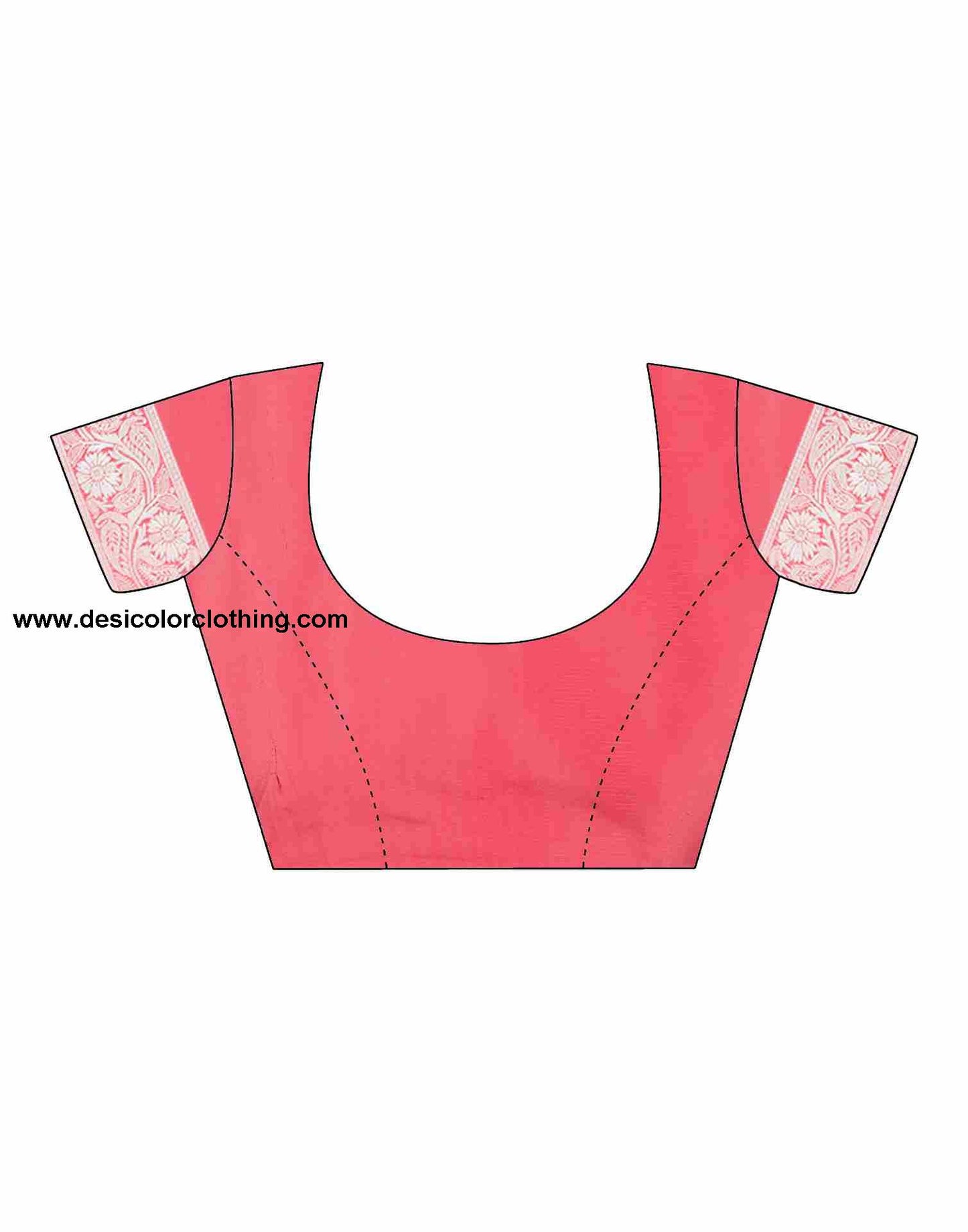Pink Cotton Plain Saree
