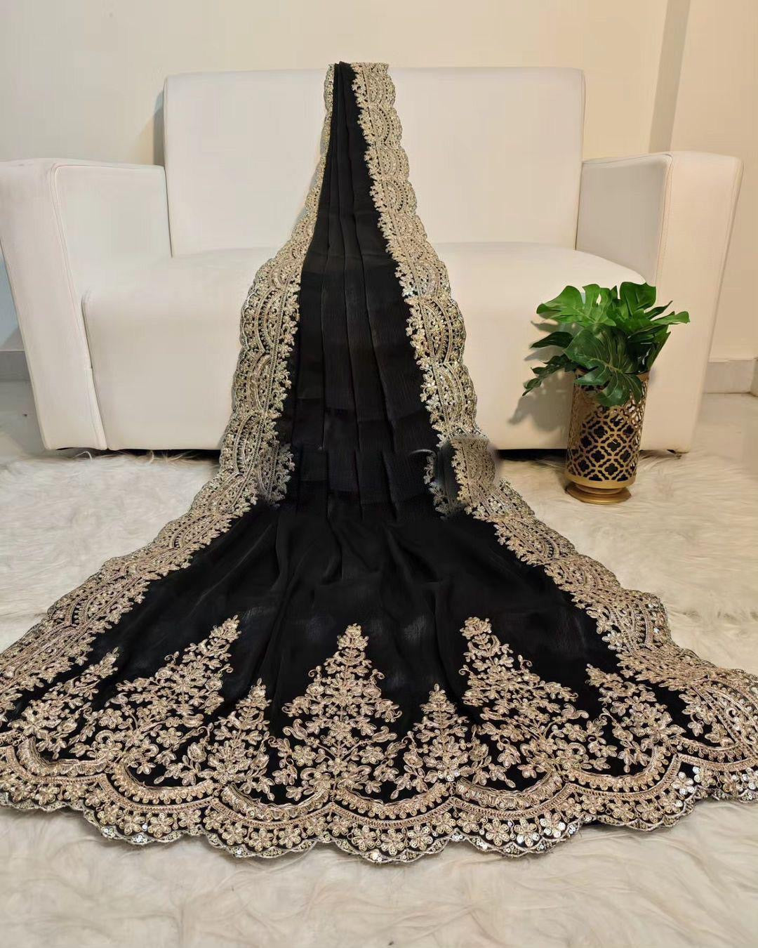 Designer black sarees