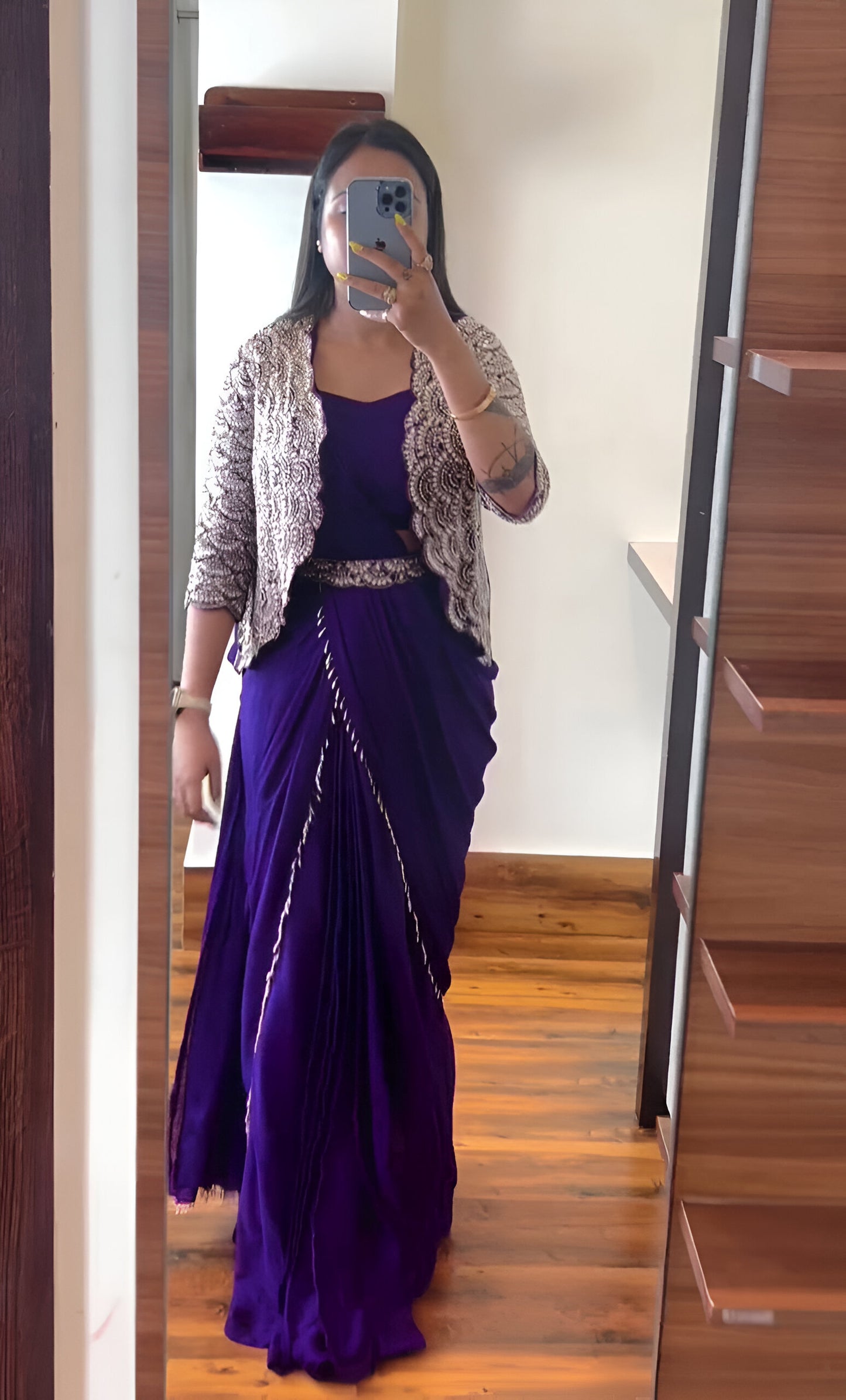 Product Image - Exquisite Ready To Wear Designer Saree with Jacket - HV-9246
