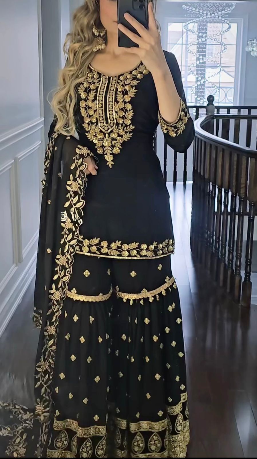 Product Image - Designer Georgette Saree Set for Festive and Wedding Wear