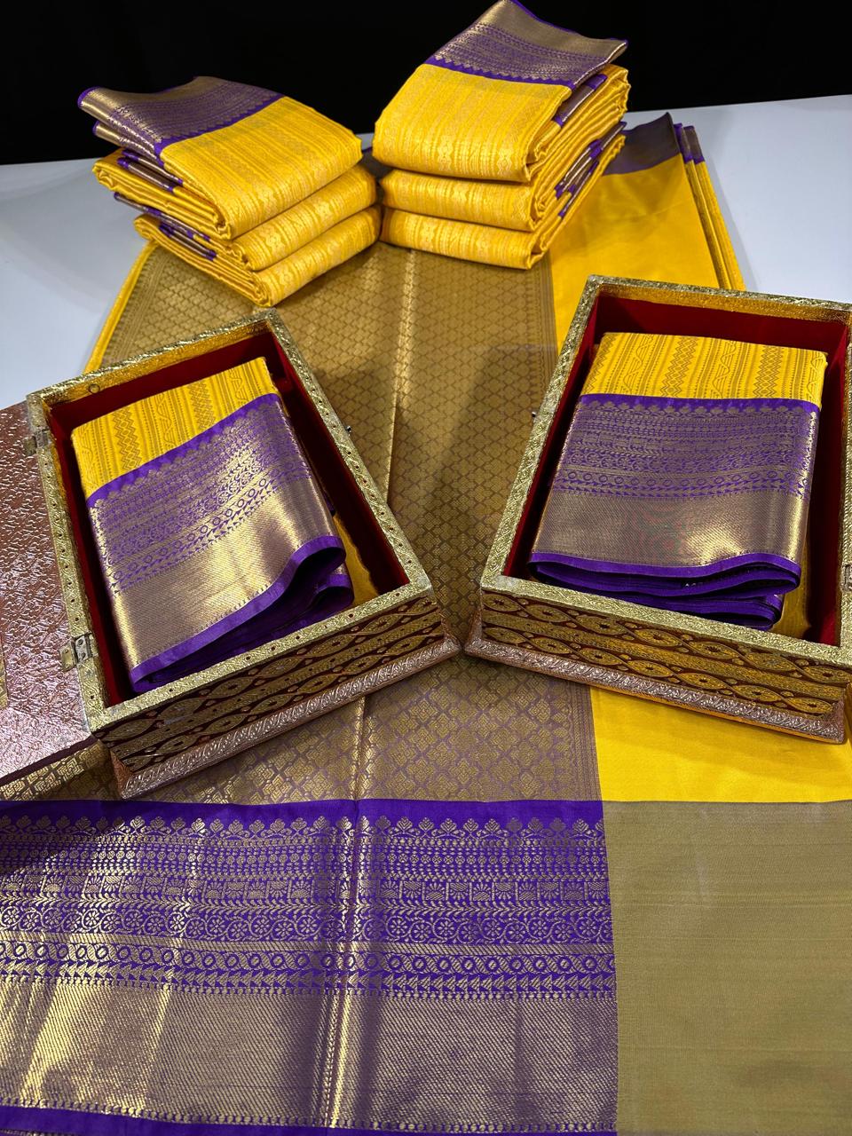 Product Image - Designer Saree in Georgette Fabric | Soft Banarasi Pattu Brocade