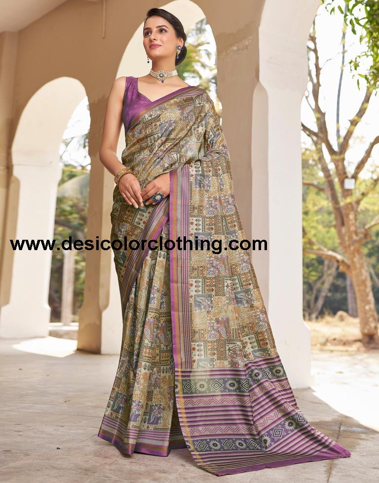 Yellow Silk Printed Ready To Wear