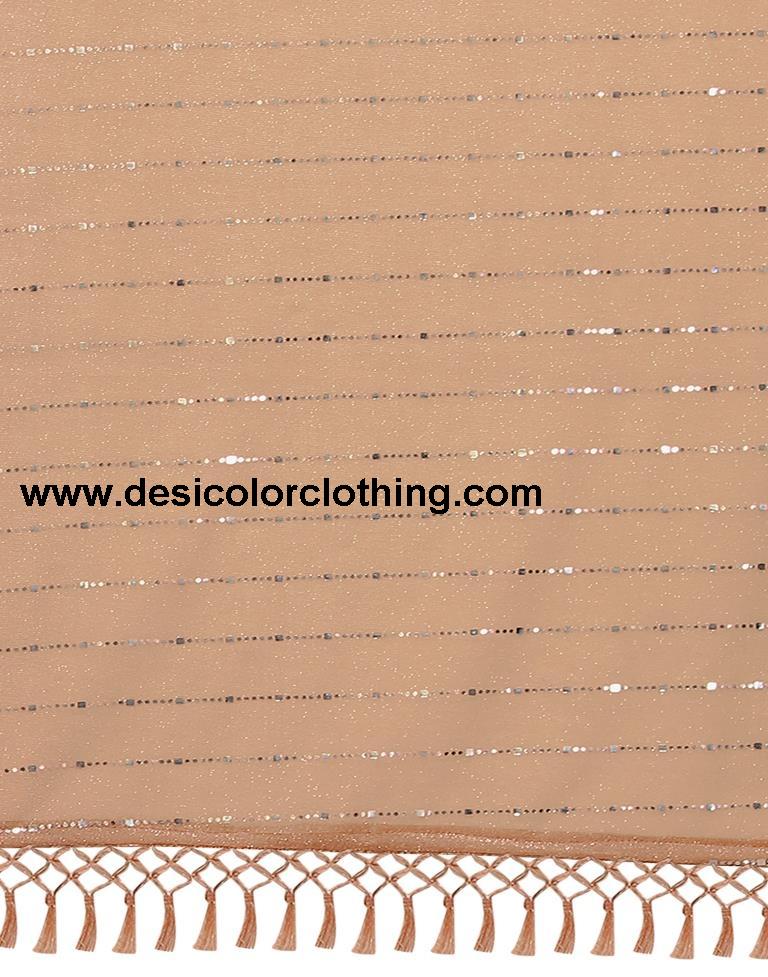 Peach Printed Saree