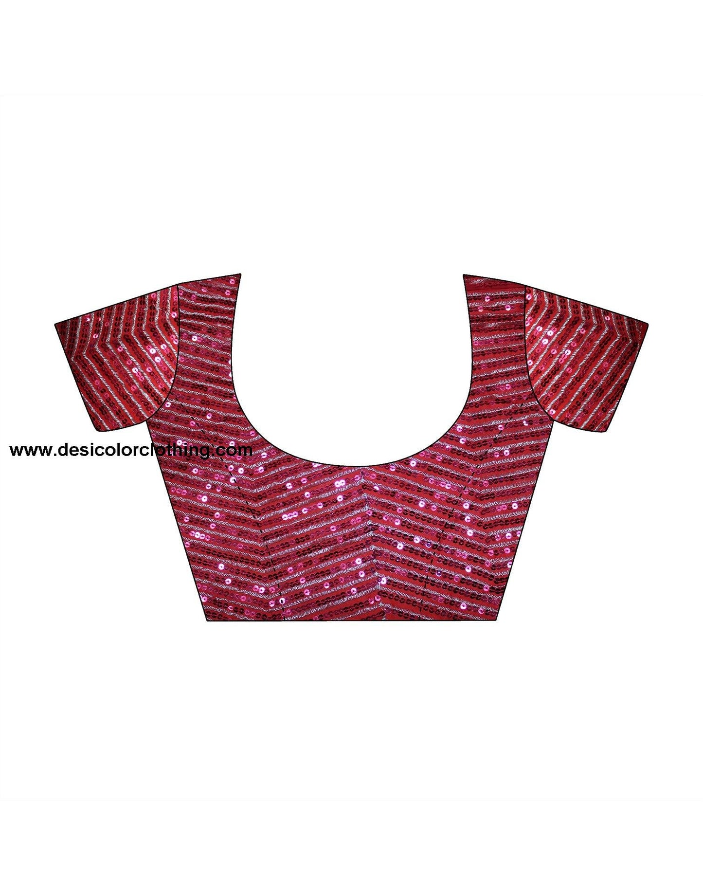Red Georgette Plain Saree
