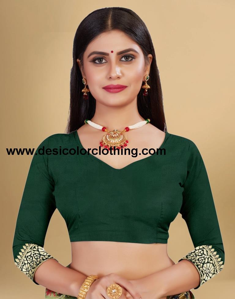 Green Banarasi Silk Saree