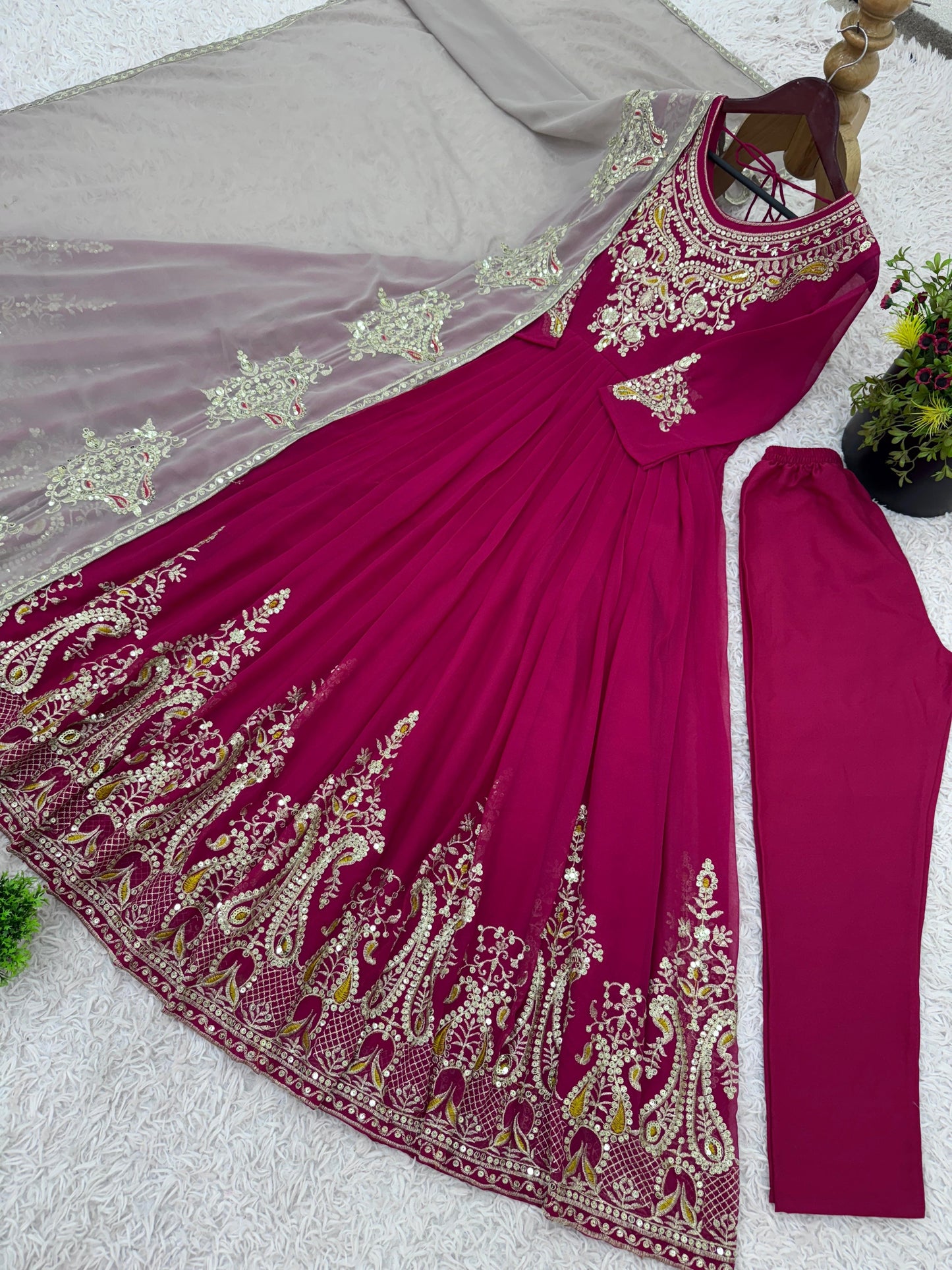 Product Image - Heavy Designer Party Wear Georgette Gown with Dupatta