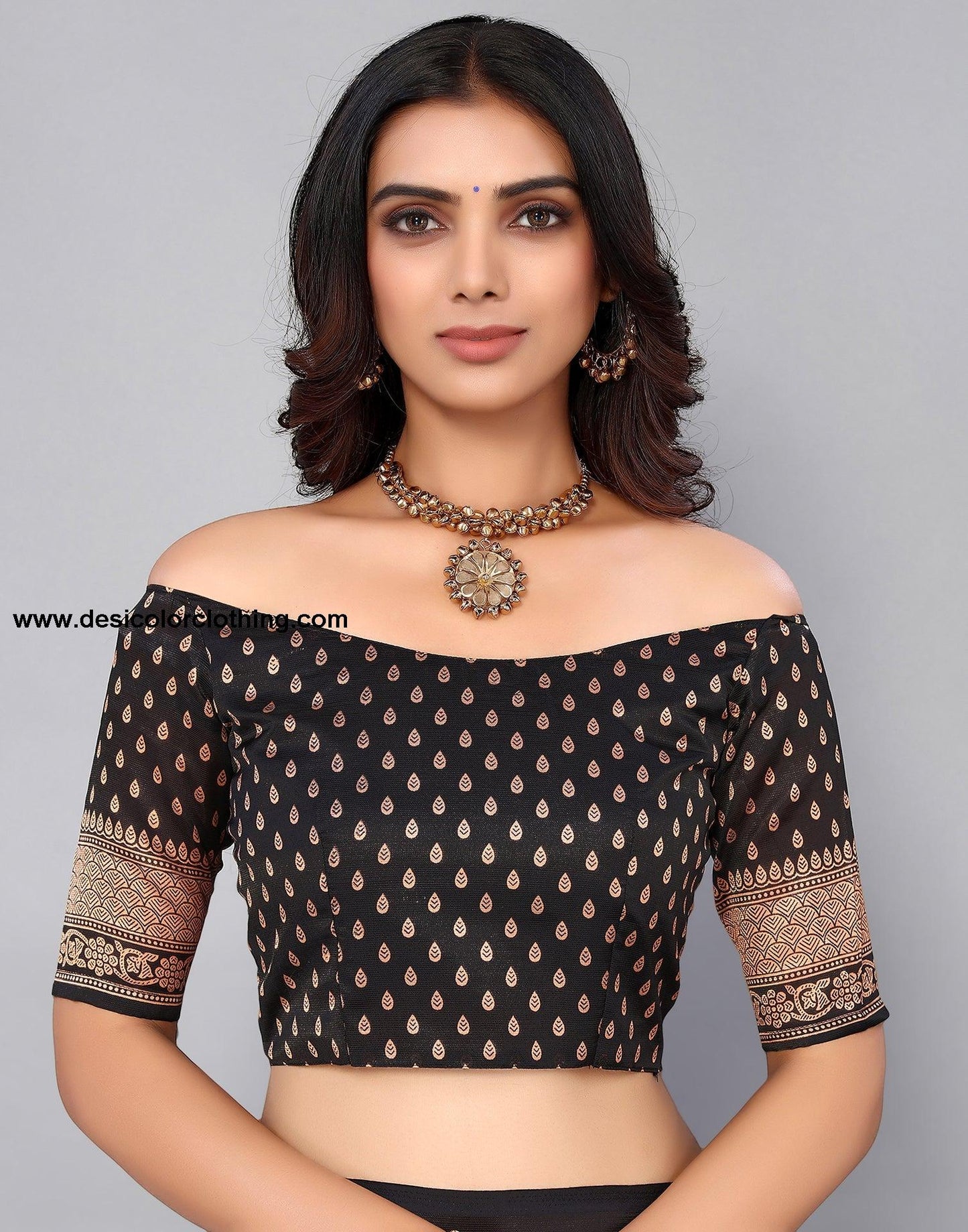 Black Silk Printed Saree