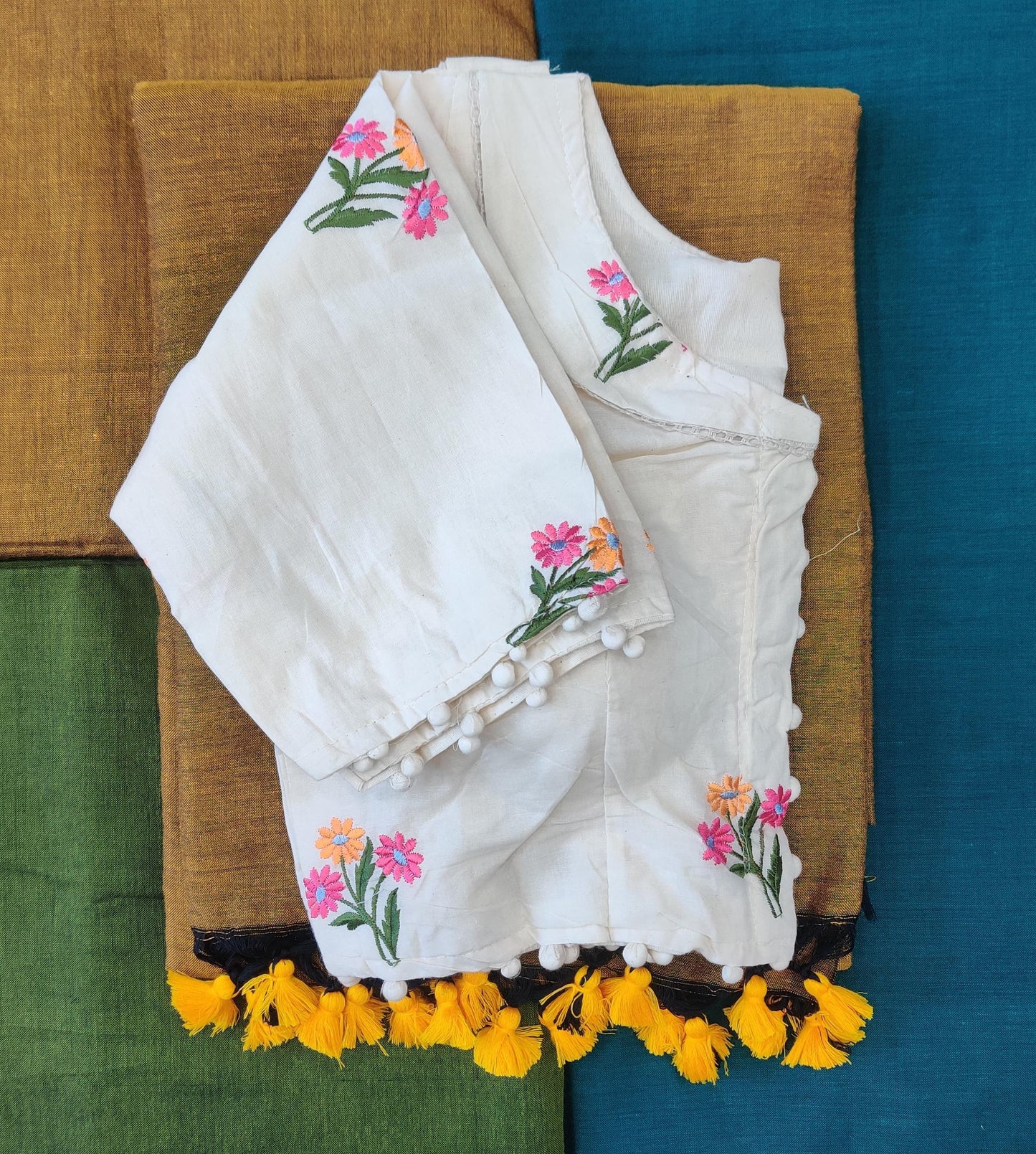Product Image - Pure Khadi Designer Saree Combo – Effortless Elegance for Festive Wear