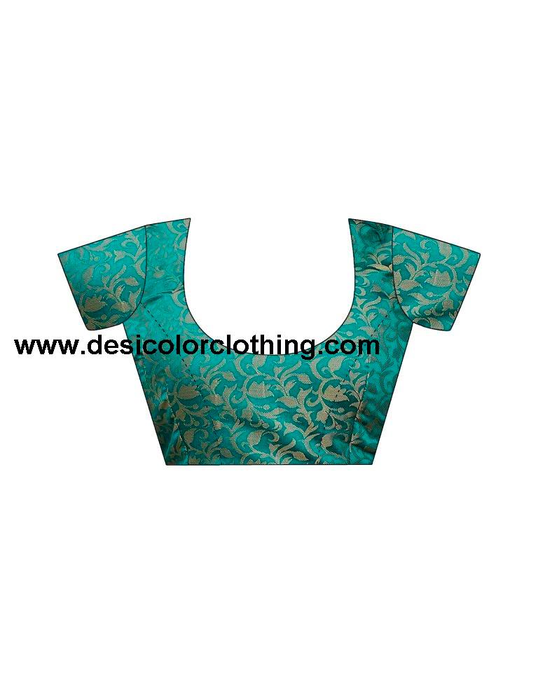Rama Green Silk Woven Saree