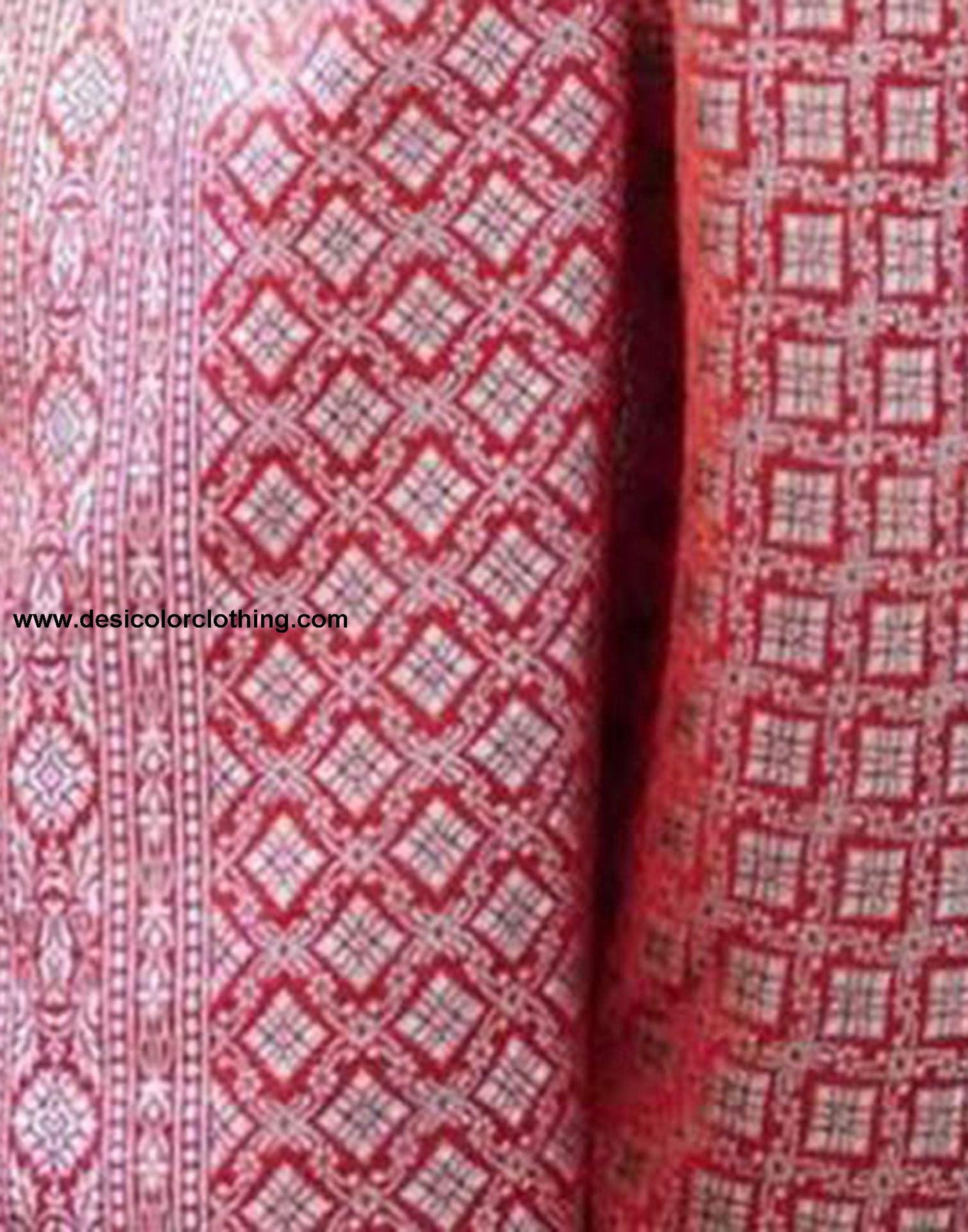 Red Jacquard Silk Saree