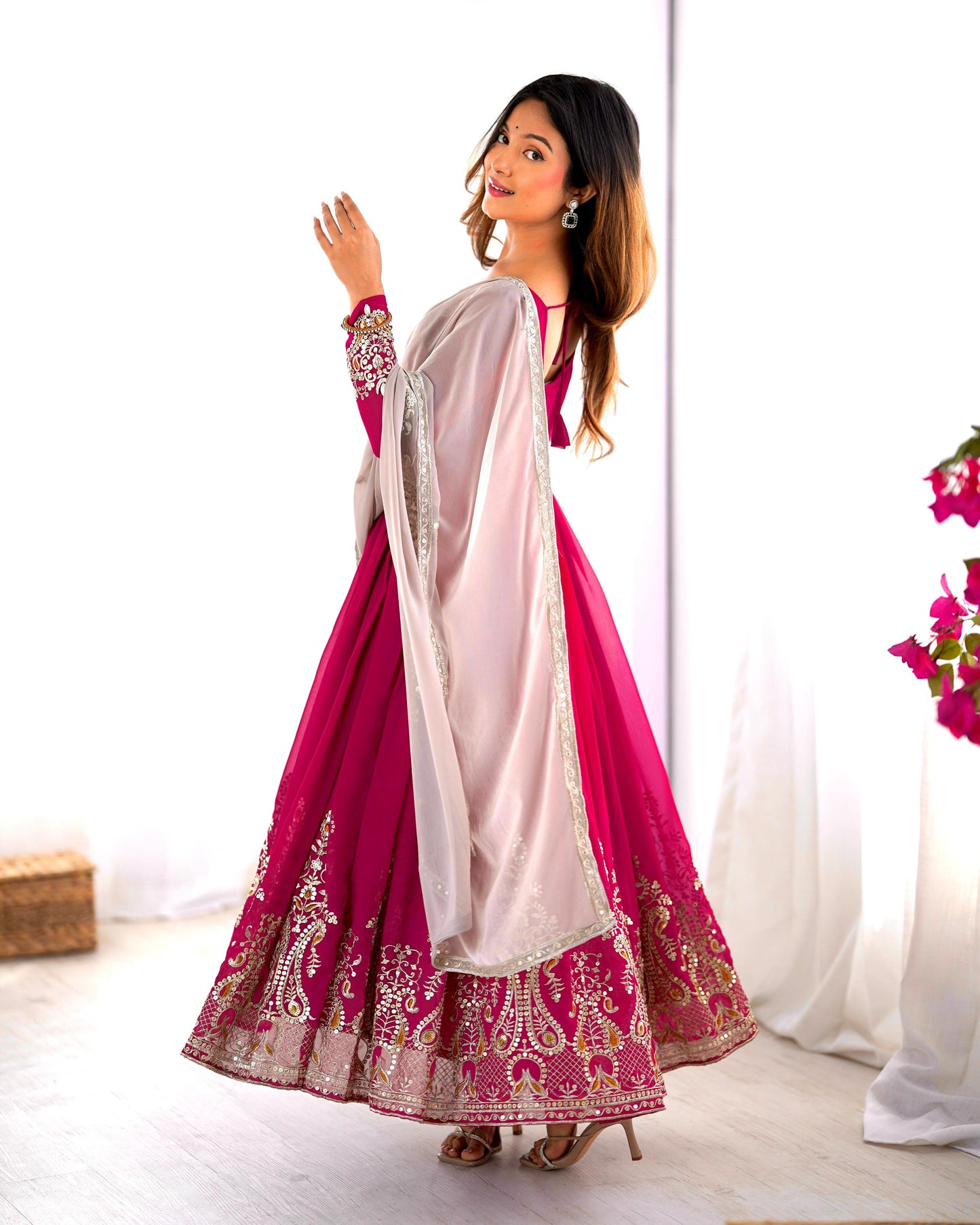 Product Image - Heavy Designer Party Wear Georgette Gown with Dupatta