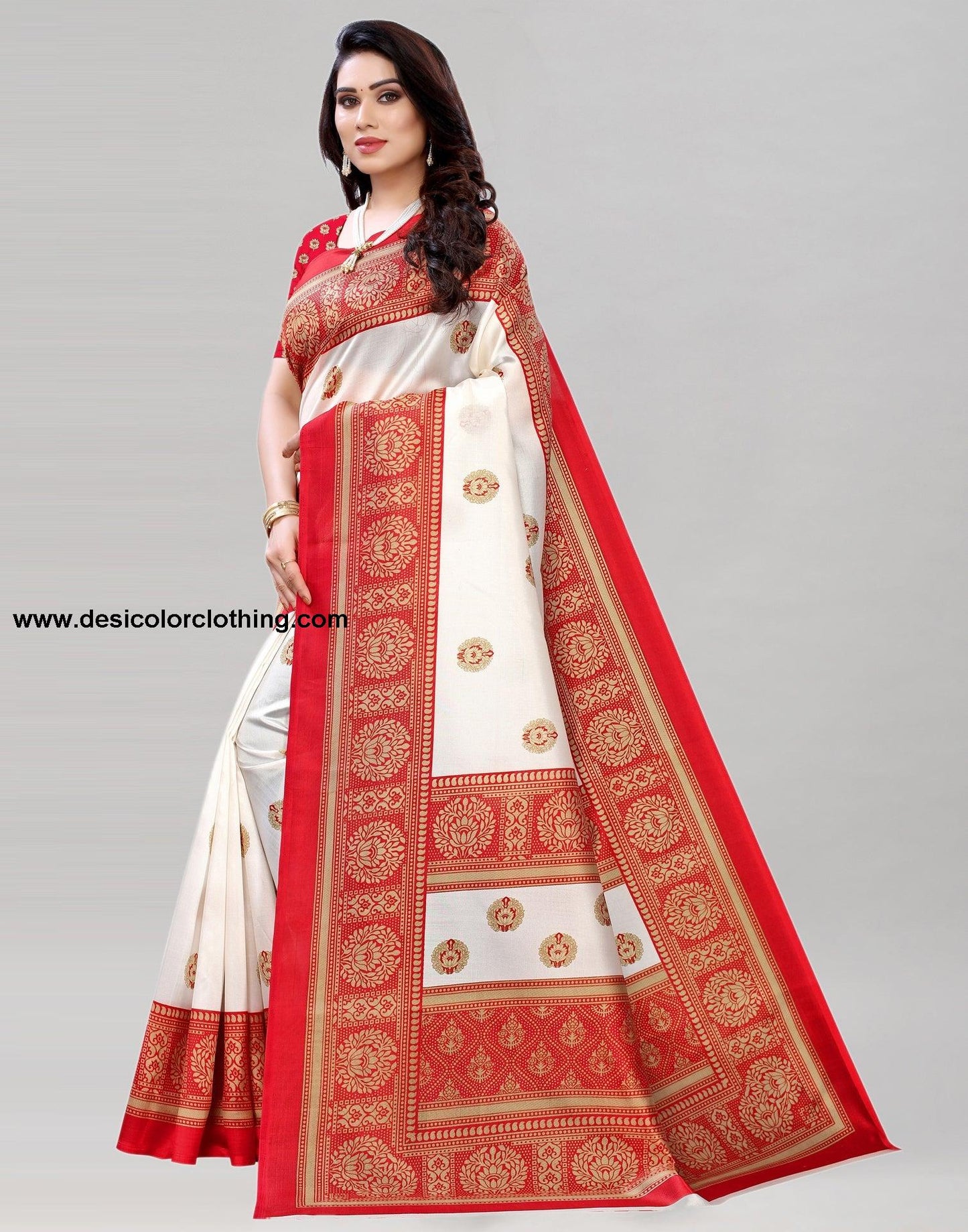 White Banarasi Silk Saree | 2019S121