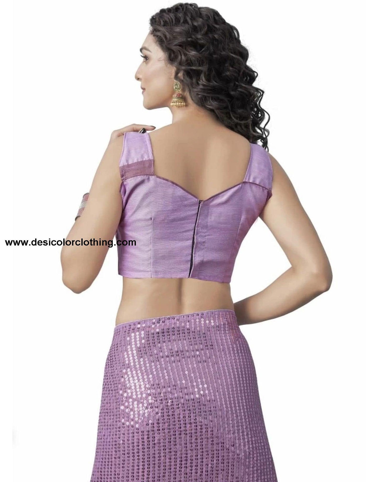 Purple Sequence Saree