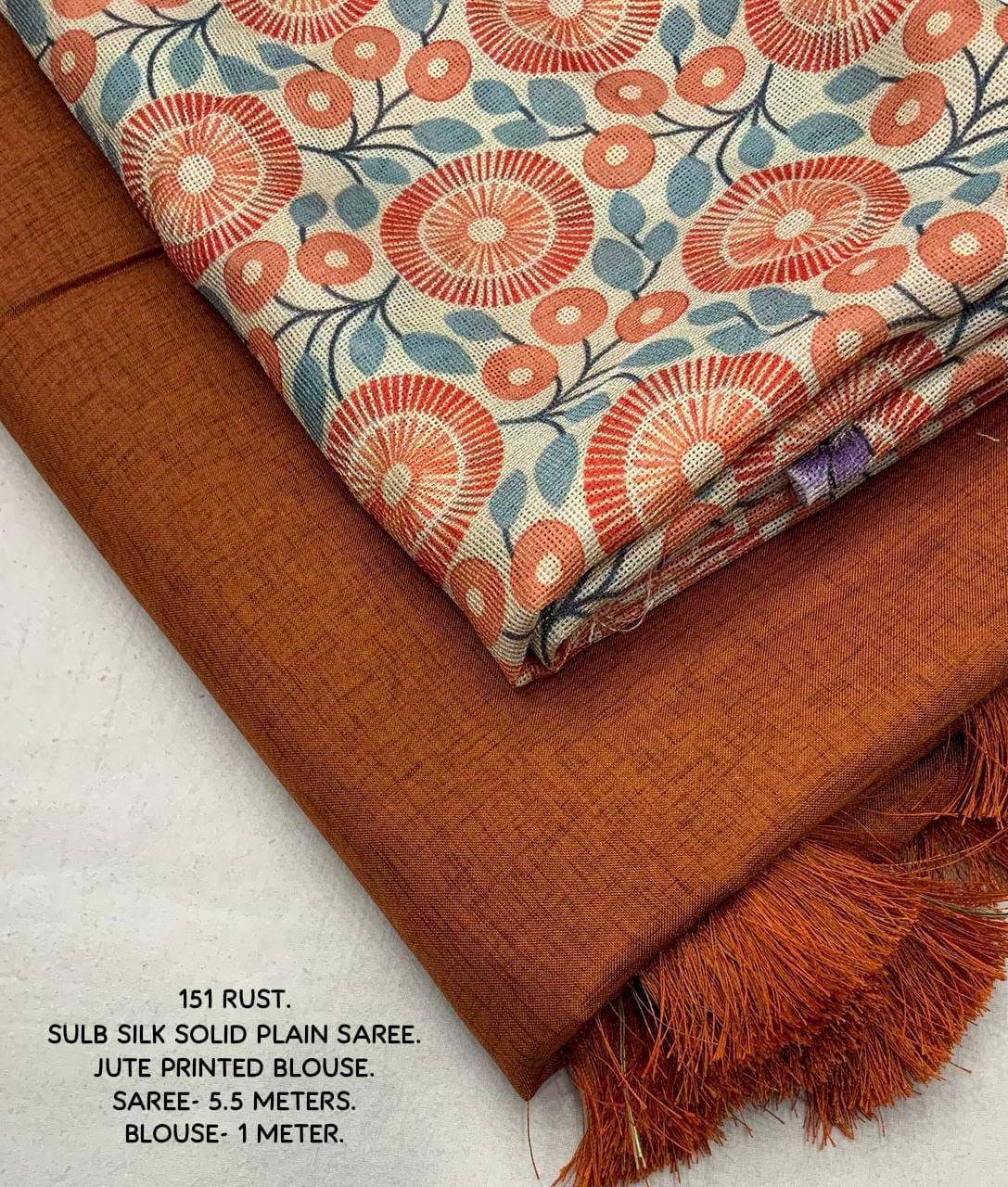 Product Image - Designer Georgette Saree with Printed Jute Silk Blouse – Ideal Festive & Wedding Wear
