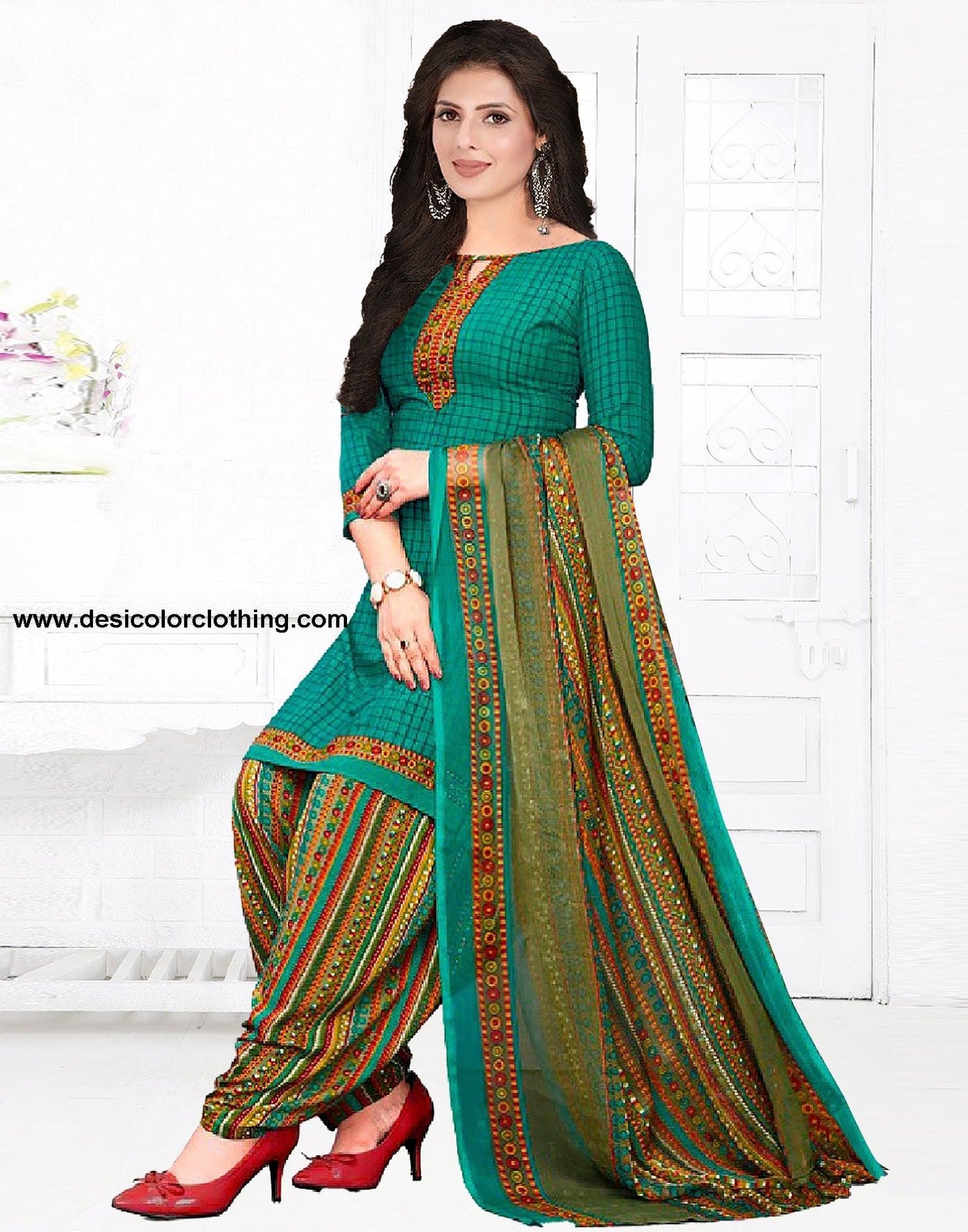 Printed Unstitched Salwar Suit Material