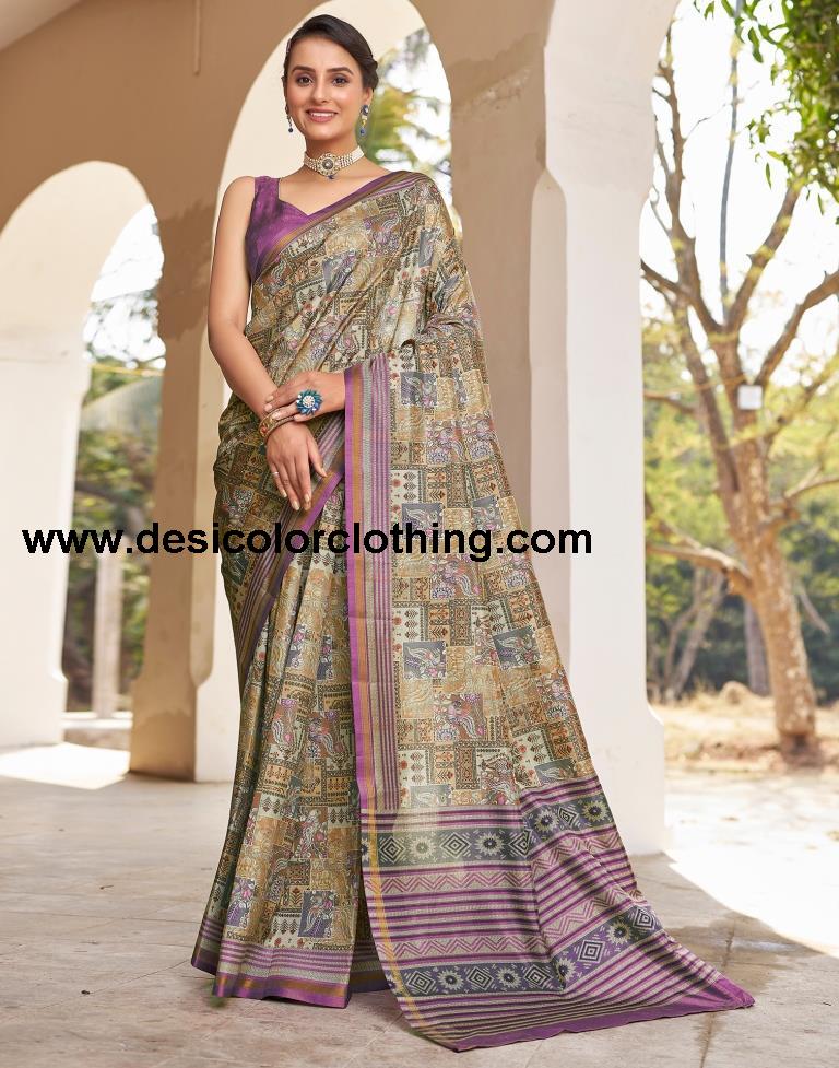 Yellow Silk Printed Ready To Wear