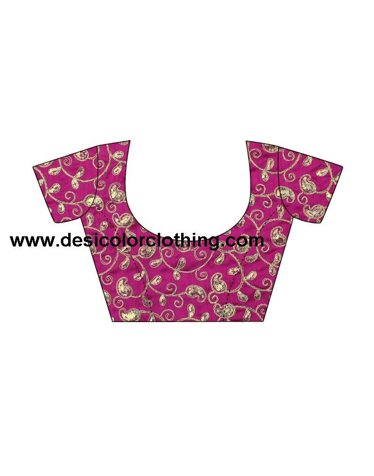 Pink Georgette Saree