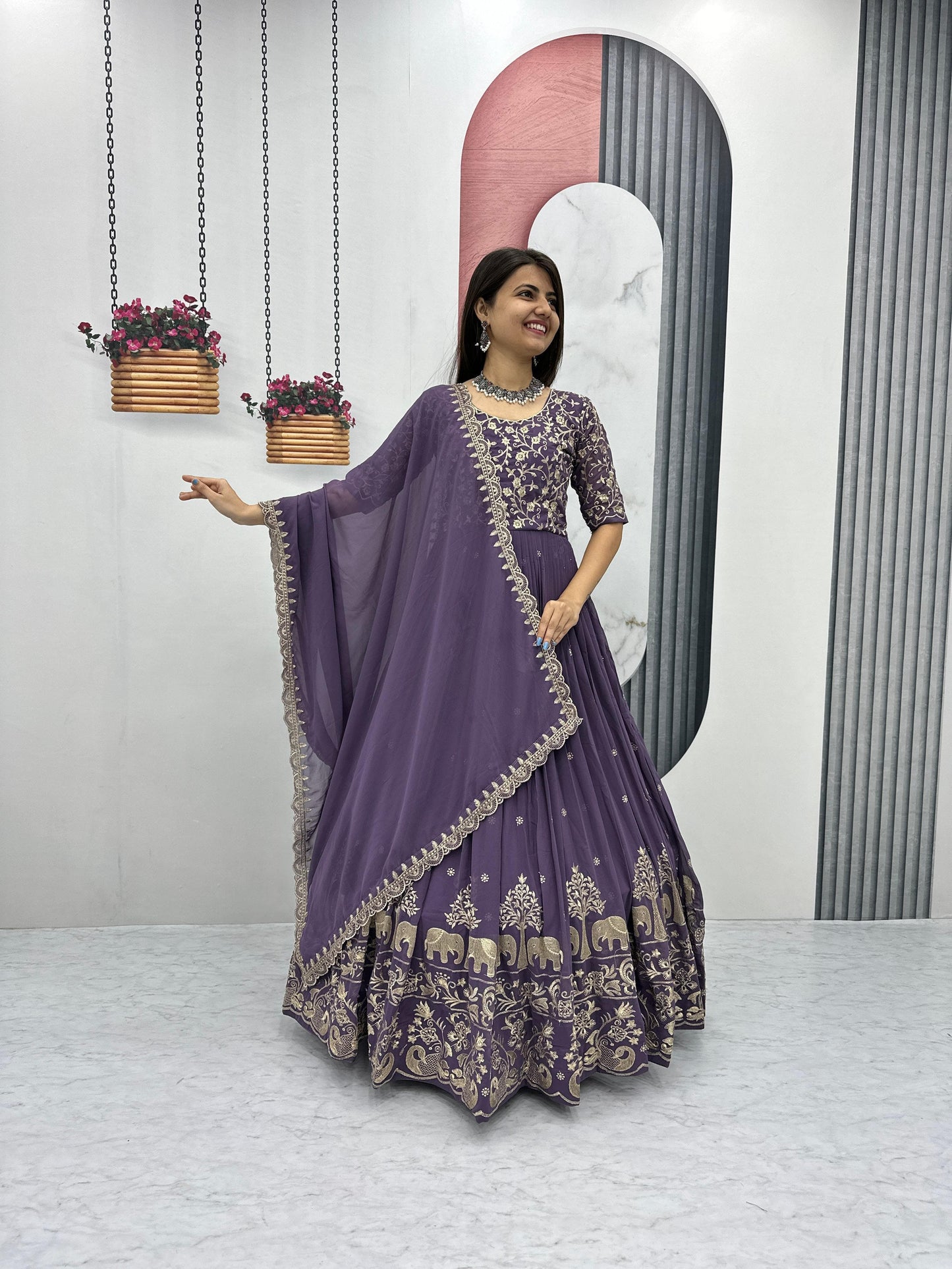 Product Image - Designer Georgette Festival Gown