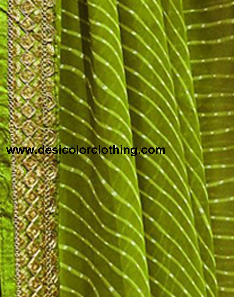 Olive Green Georgette Saree