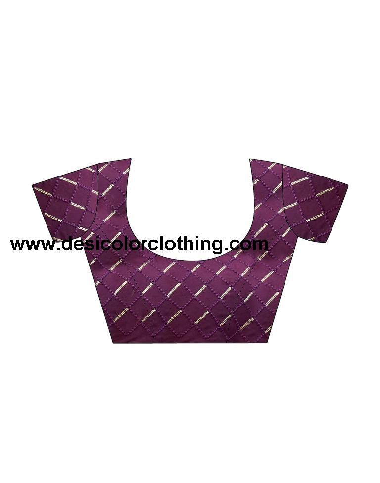 Deep Purple Georgette Printed Saree