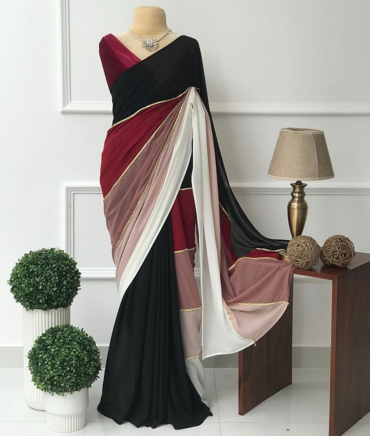 Elegant Digital Print Georgette Saree with Satin Silk Blouse
