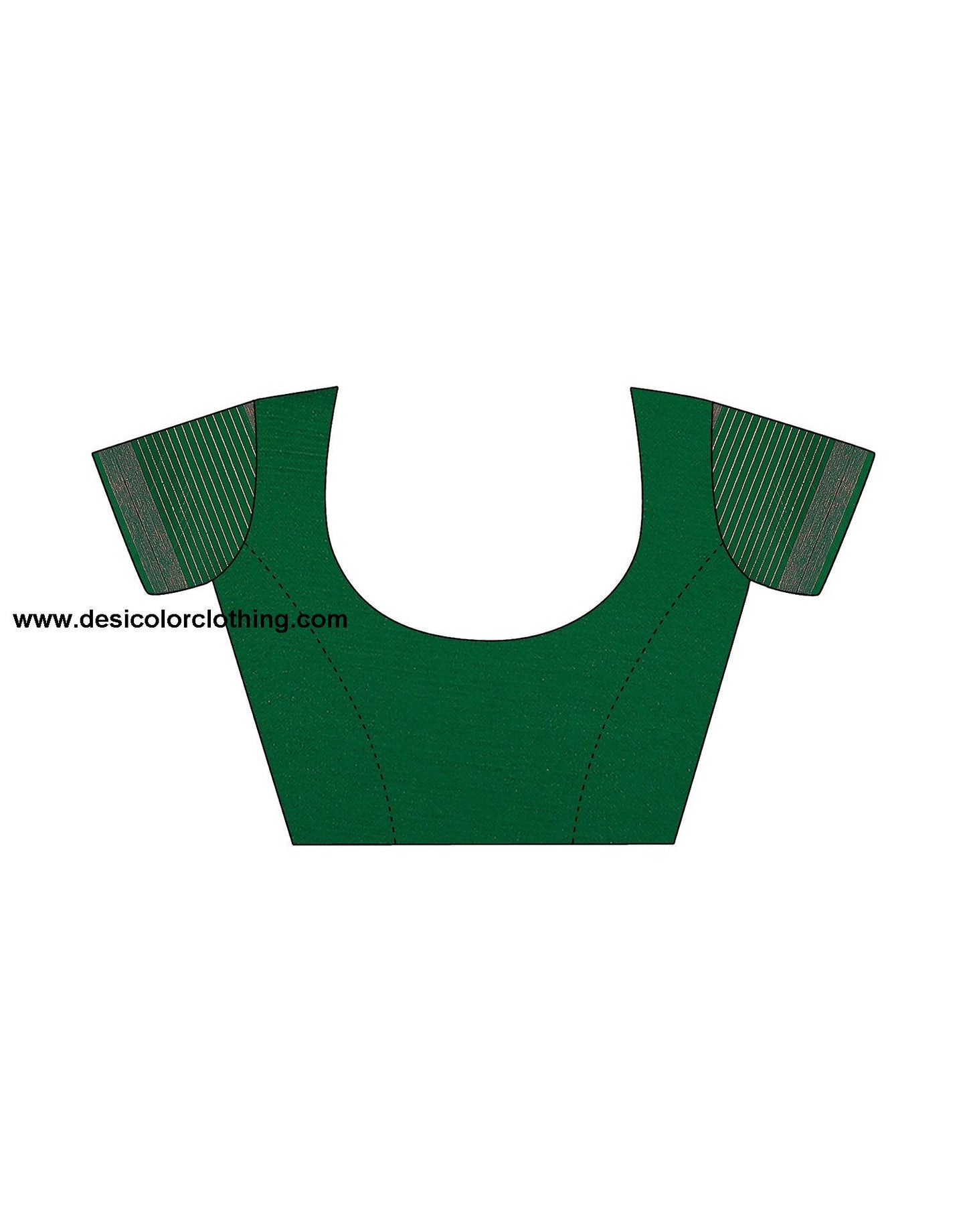 Green Chiffon Plain Saree