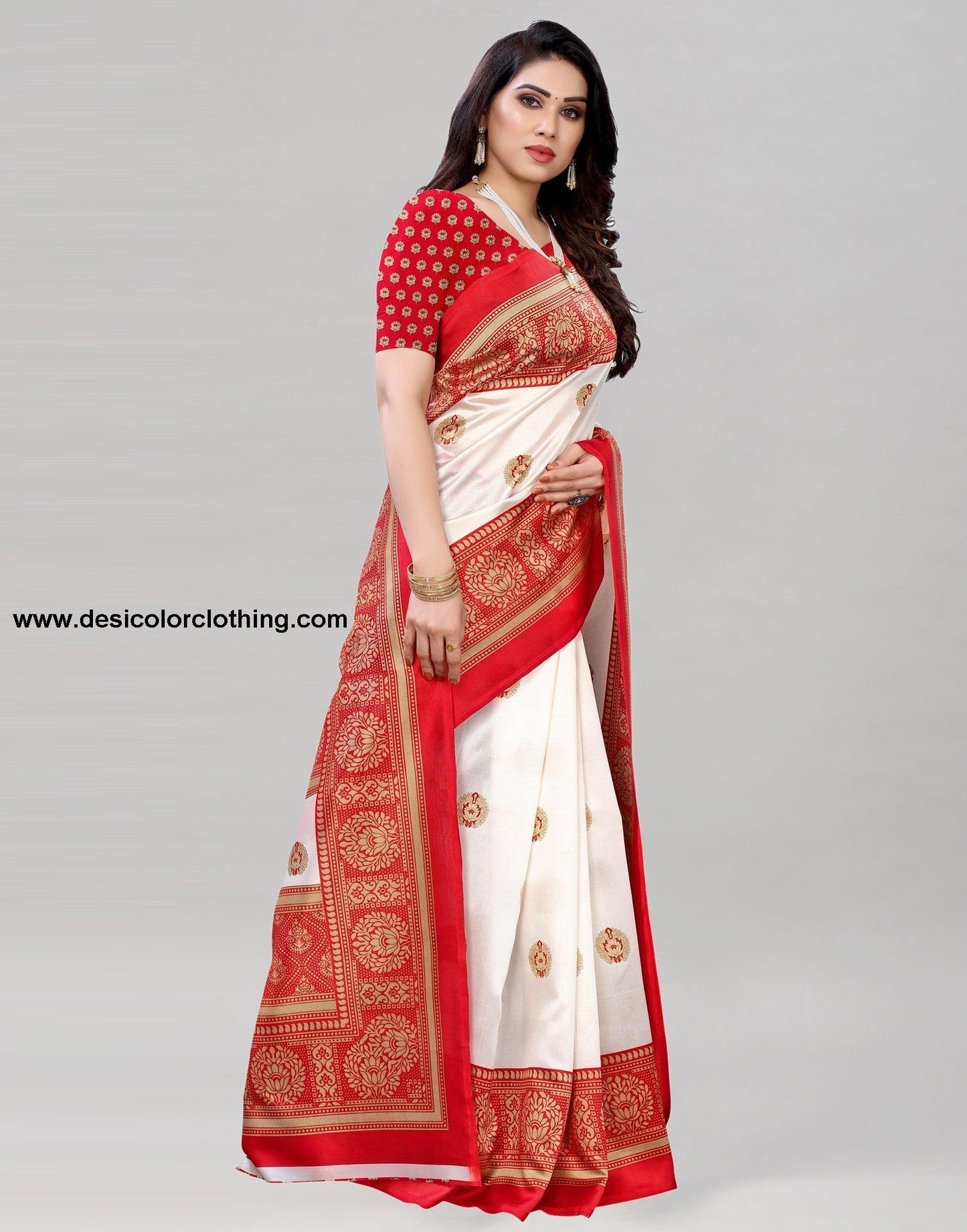 White Banarasi Silk Saree | 2019S121