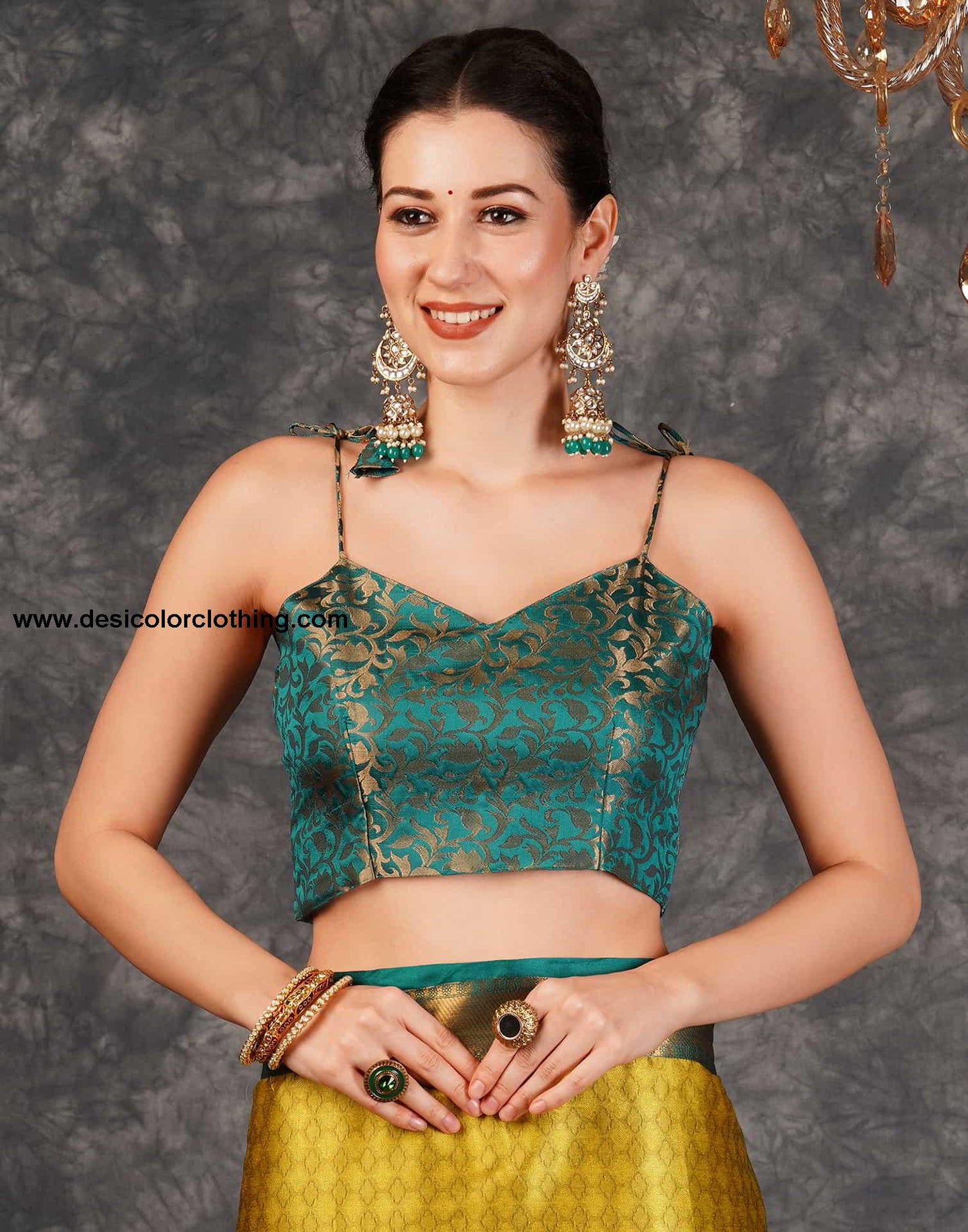 Green Banarasi Silk Woven Saree