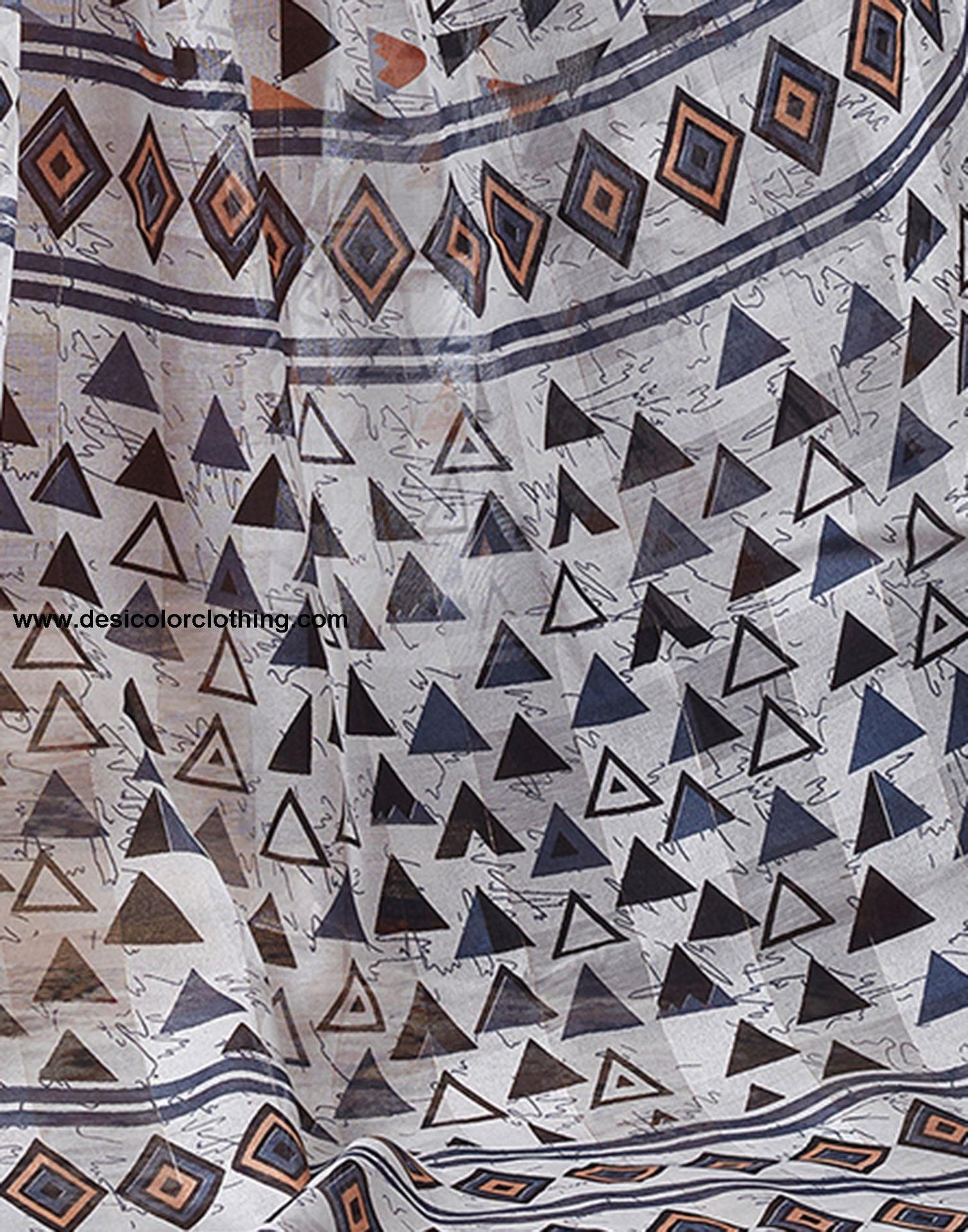 Black Printed Cotton Saree
