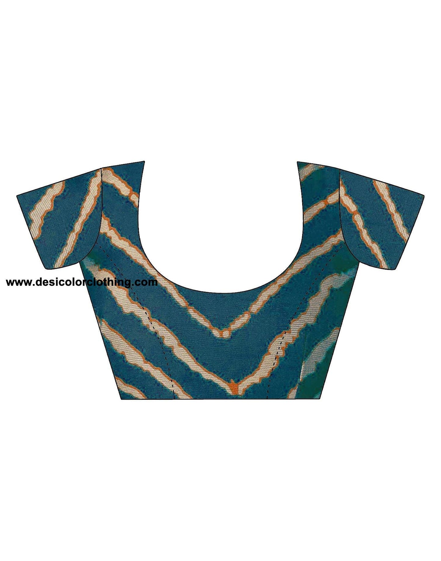 Rama Green Chiffon Printed Saree