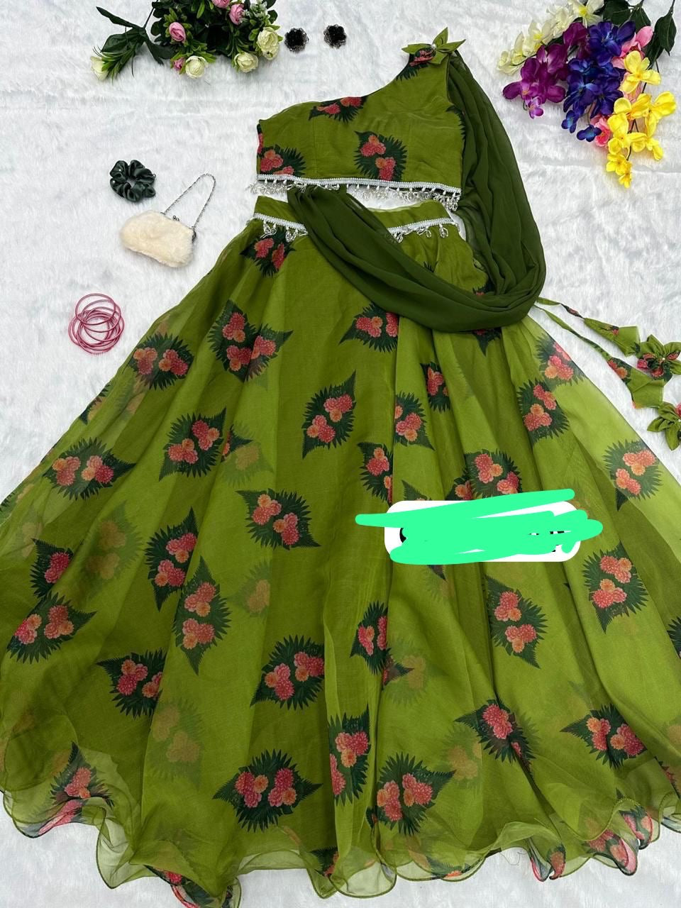 Product Image - Elegant Floral Lehenga - Perfect for Special Occasions - 1